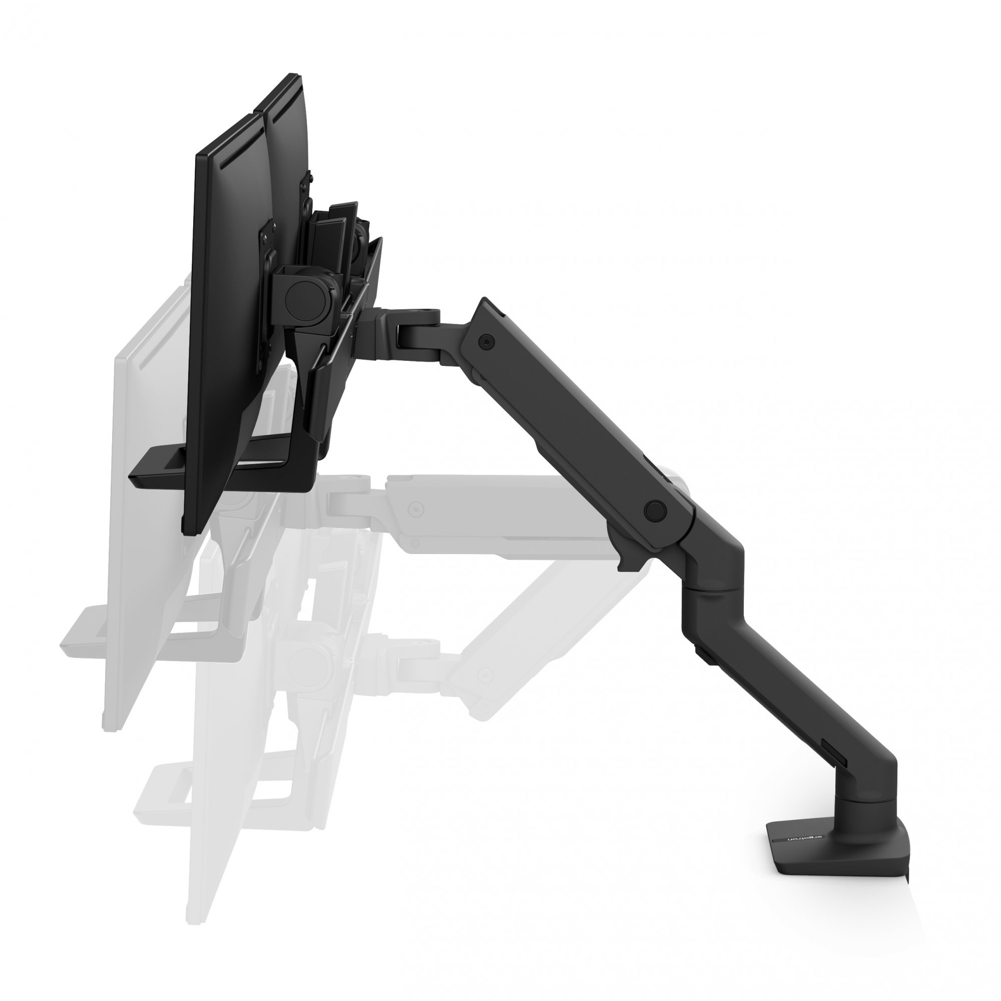 Ergotron 45-476-224 HX Desk Mount Dual Monitor Arm (matte black)