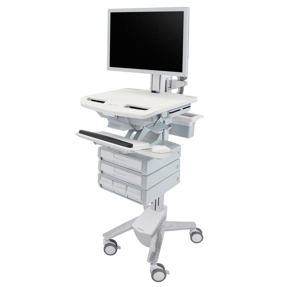 Ergotron SV43-2550-0 StyleView Medical Cart with HD Pivot, 5 Drawers
