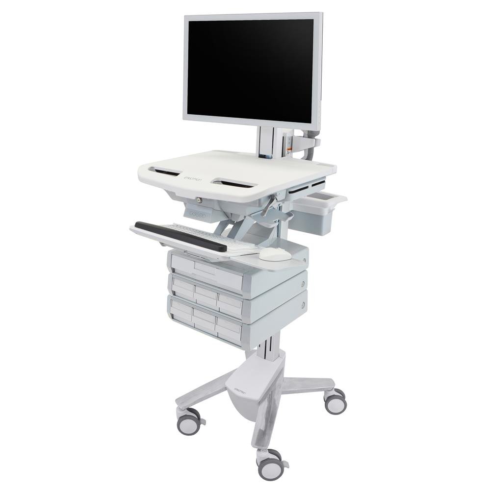 Ergotron SV43-2570-0 StyleView Medical Cart with HD Pivot, 7 Drawers