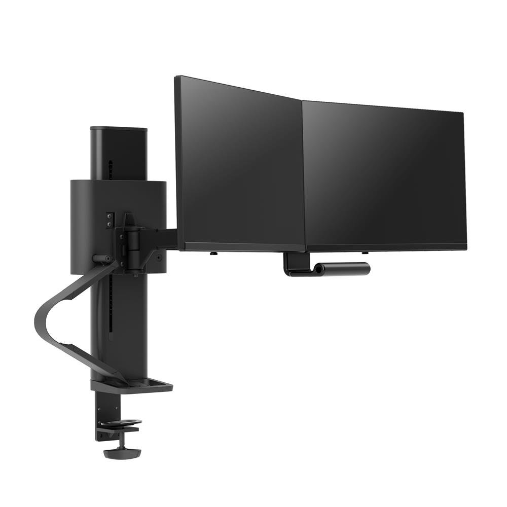 Dual Monitor Desk Mount Matte Black, Dual Monitor Mount Desk Against Wall
