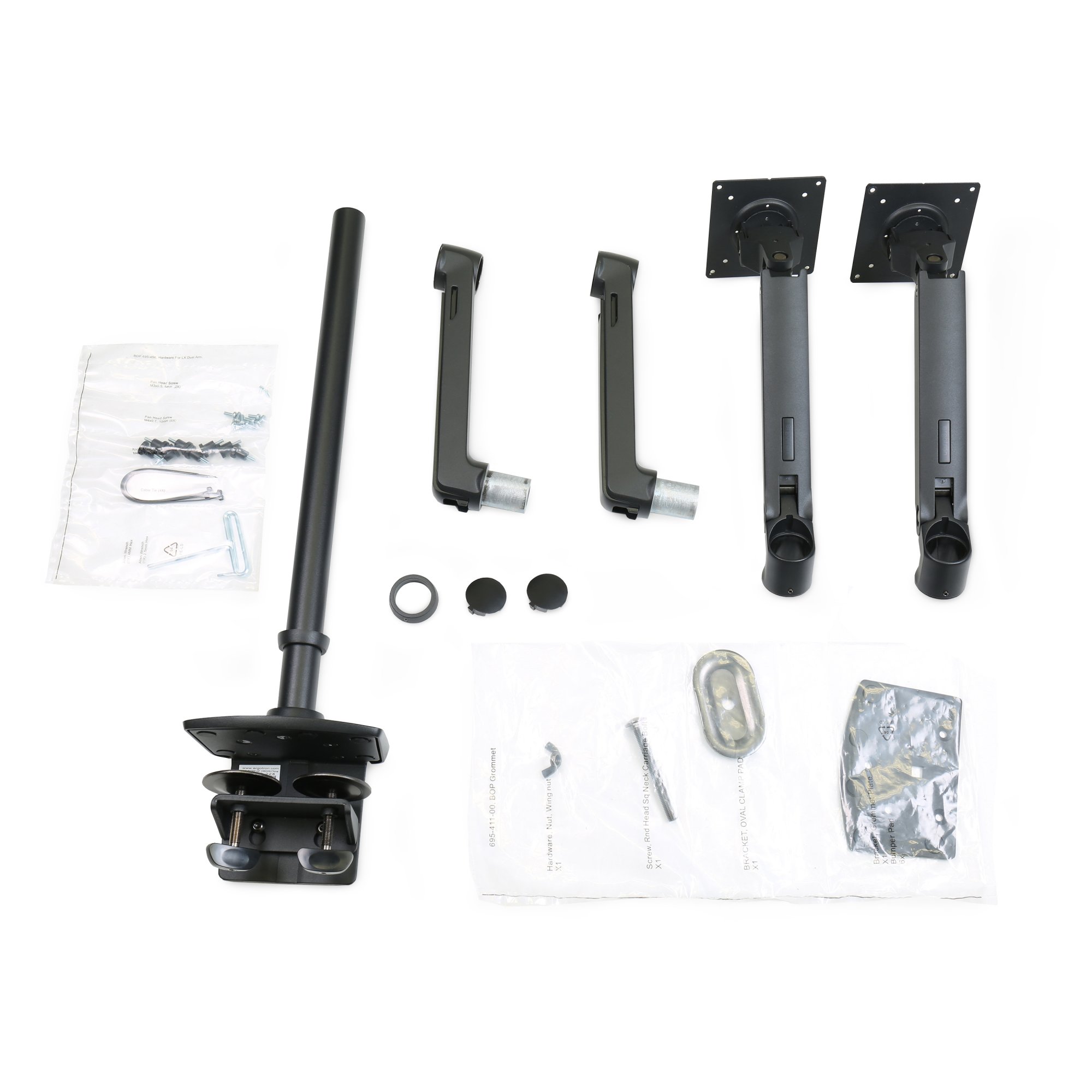 Ergotron 45-509-224 LX Dual Stacking Arm Tall Pole (matte black)