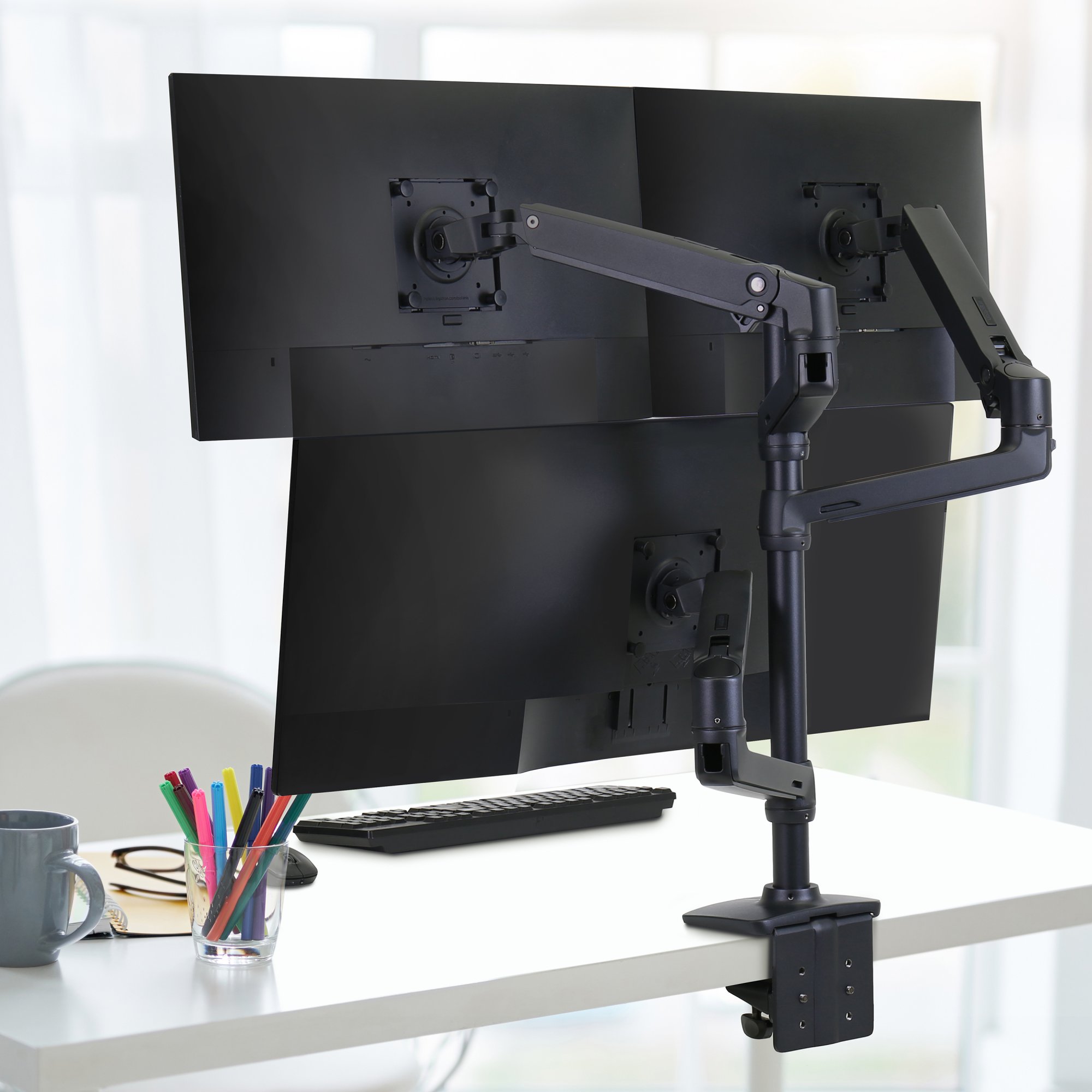 Ergotron 98-130-224 LX Arm, Extension and Collar Kit (matte black)