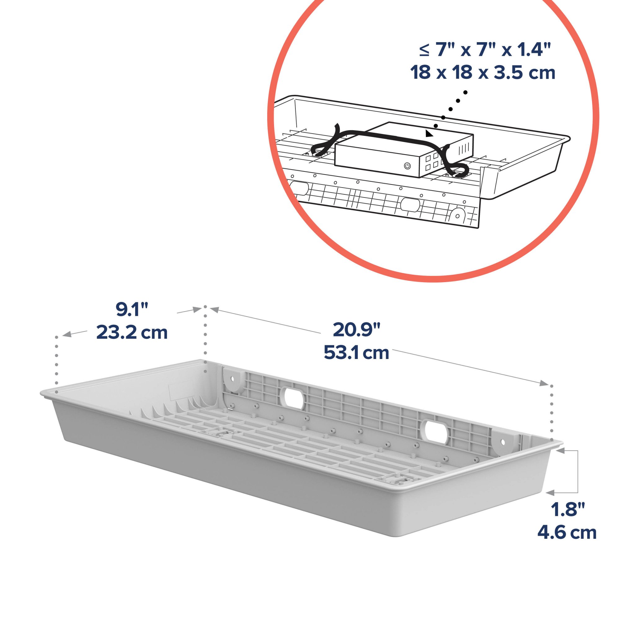 Ergotron 98-548-251 CareFit Combo Mini PC Holder or CPU Tray