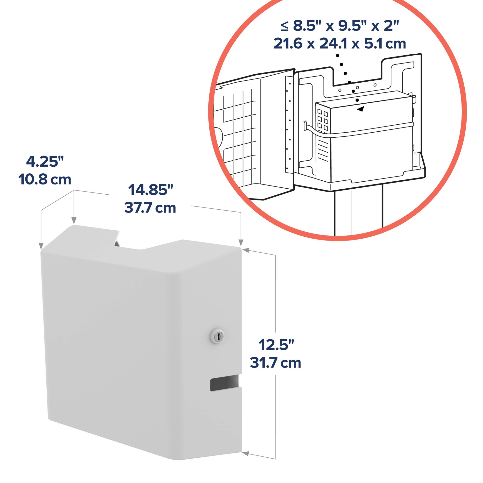 Ergotron 98-543-251 Lockable CPU Wall Cabinet