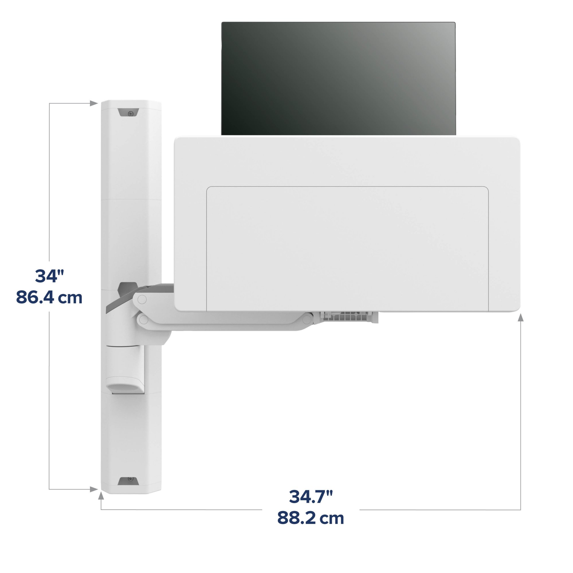 Ergotron 45-618-251 CareFit Combo Keyboard & Monitor Mount Workstation