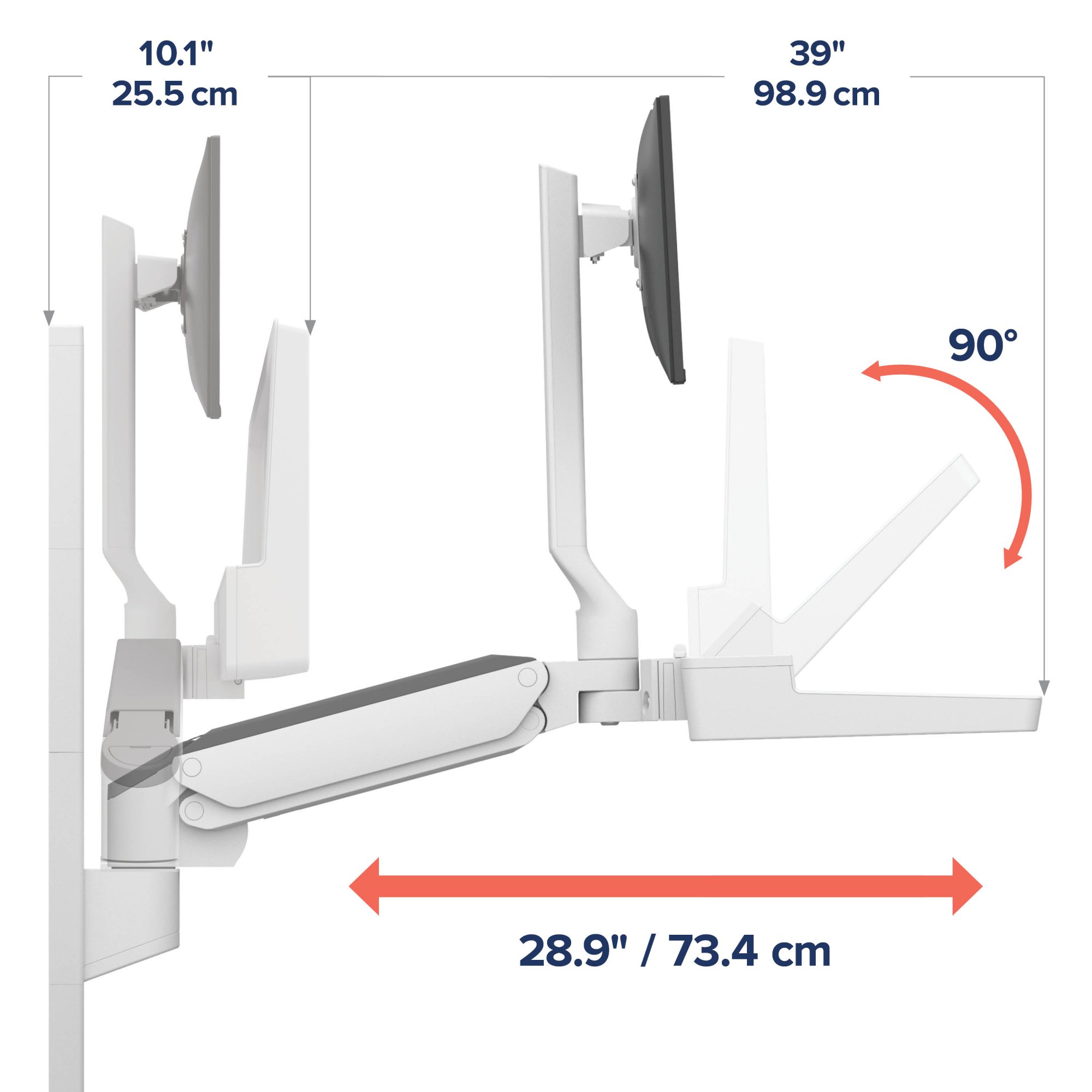 Ergotron 45-618-251 CareFit Combo Keyboard & Monitor Mount Workstation