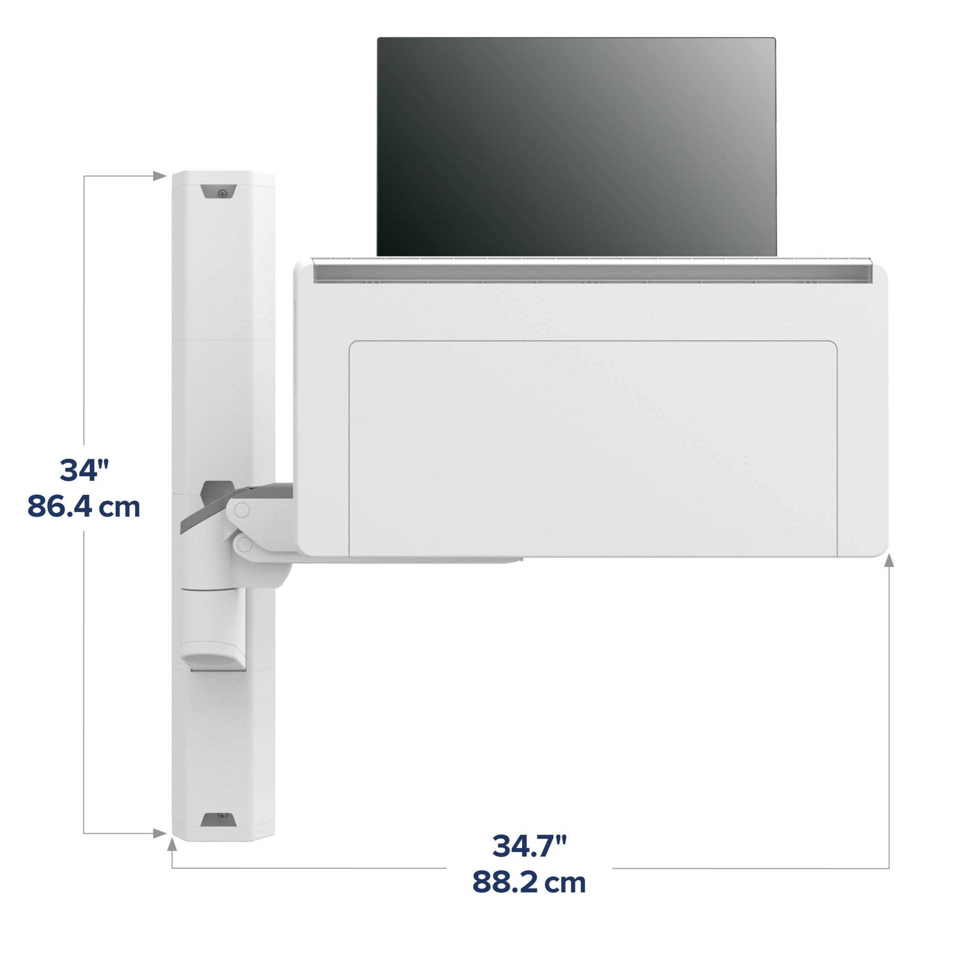 Ergotron 45-619-251 CareFit Combo System with Worksurface