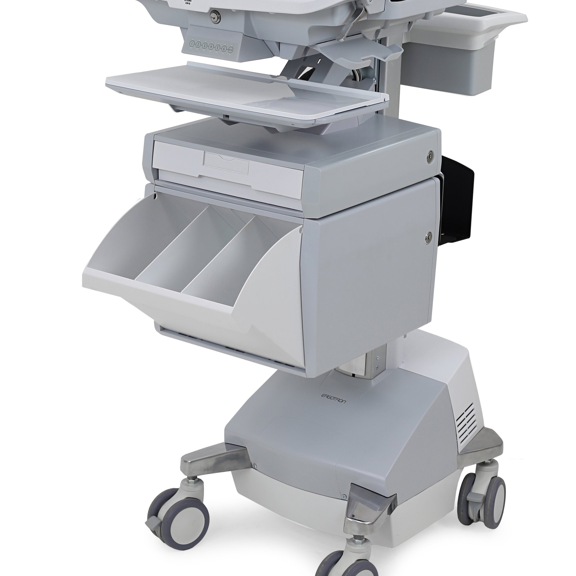 Ergotron Telemedicine Cart with Side-by-Side Monitors and Onboard SLA Power
