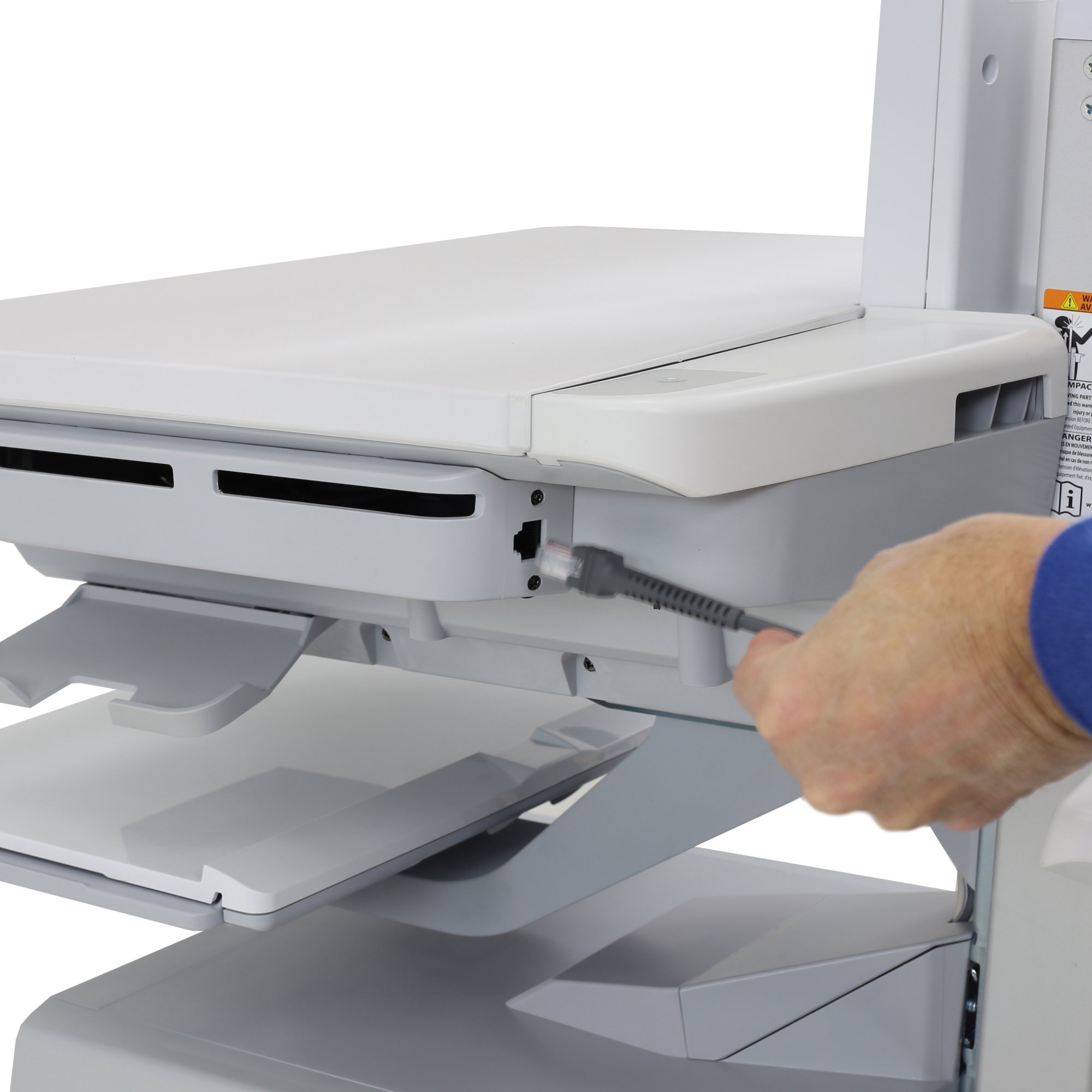 Ergotron Telemedicine Cart with Side-by-Side Monitors and Onboard SLA Power