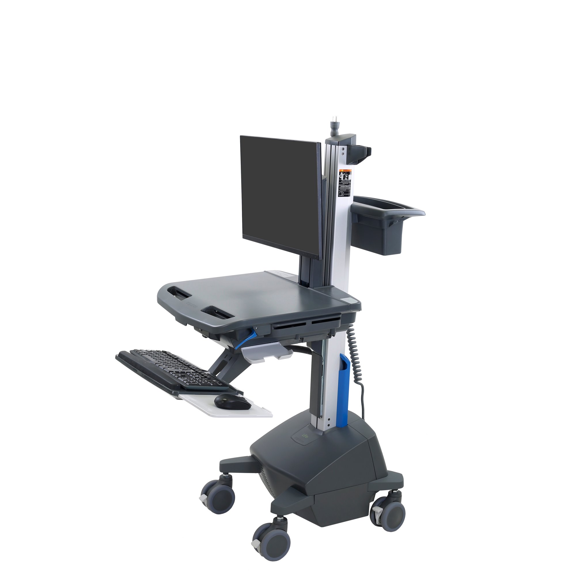 Ergotron SV42-8302-1 SV LCD Pivot Cart, LiFe Powered (no drawers)