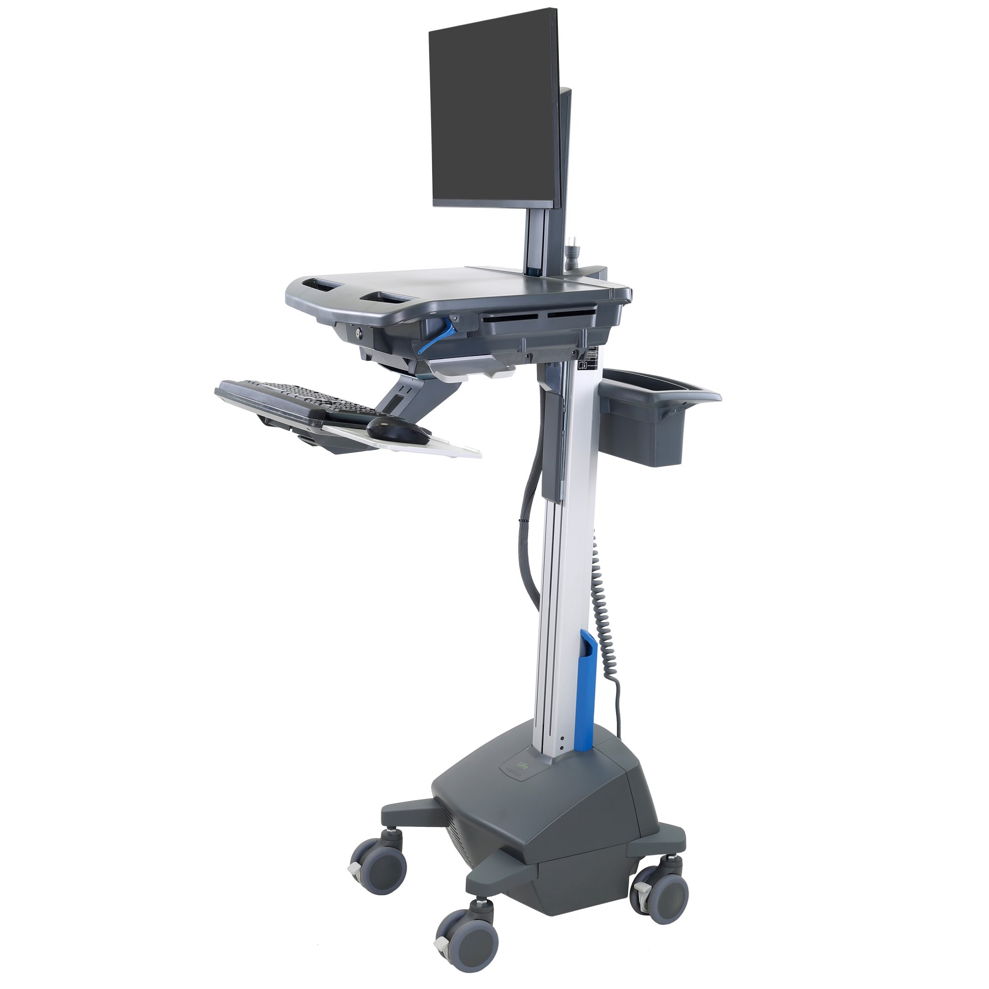 Ergotron SV42-8302-1 SV LCD Pivot Cart, LiFe Powered (no drawers)