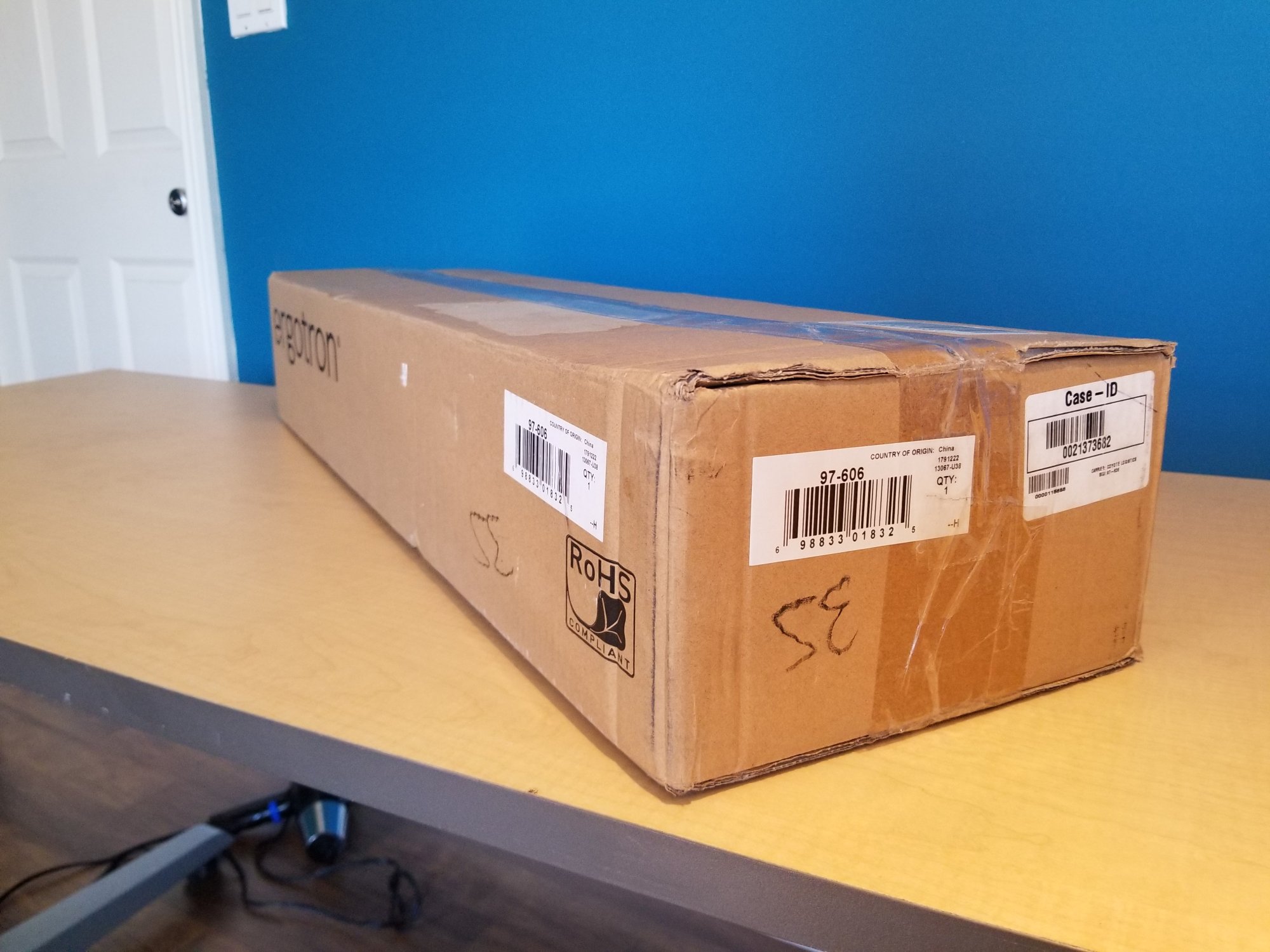 Open box: Ergotron 97-606 WorkFit Conversion Kit: Single HD to Dual