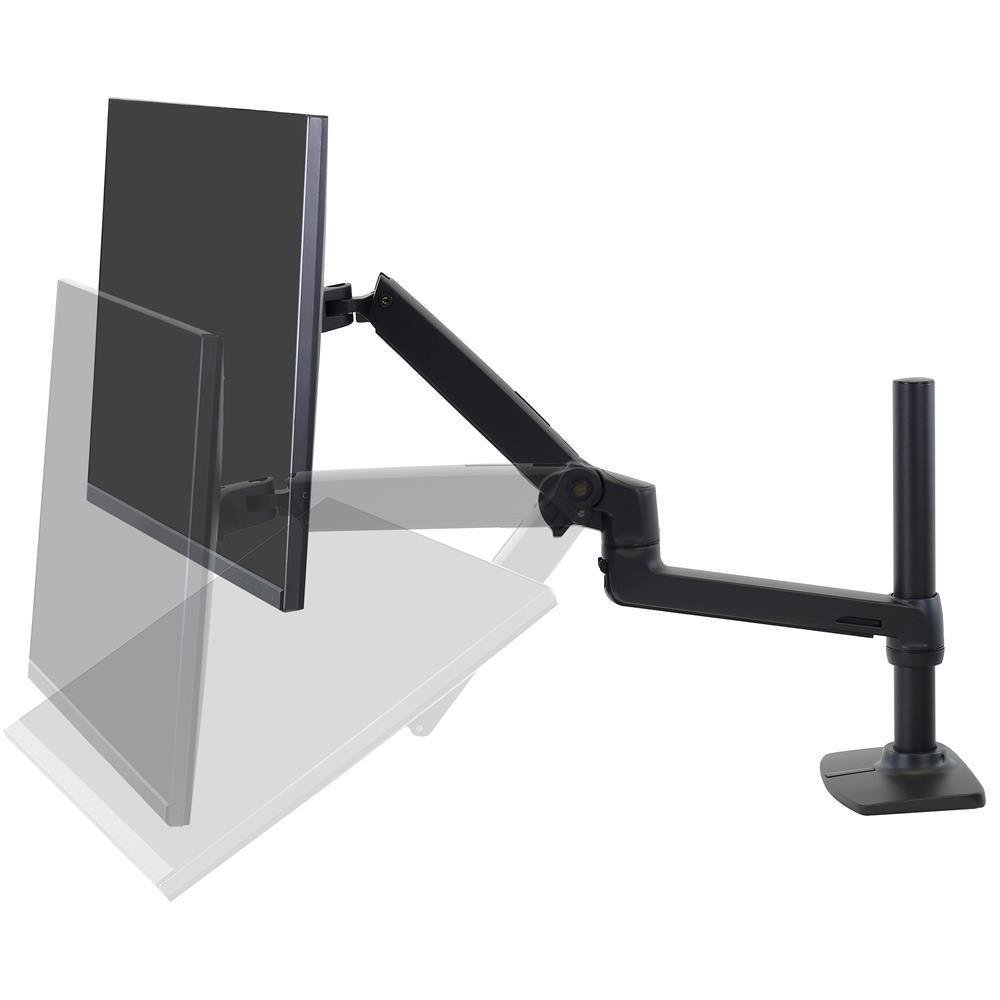 Ergotron 45-537-224 LX Desk Mount Monitor Arm, Tall Pole (matte black)