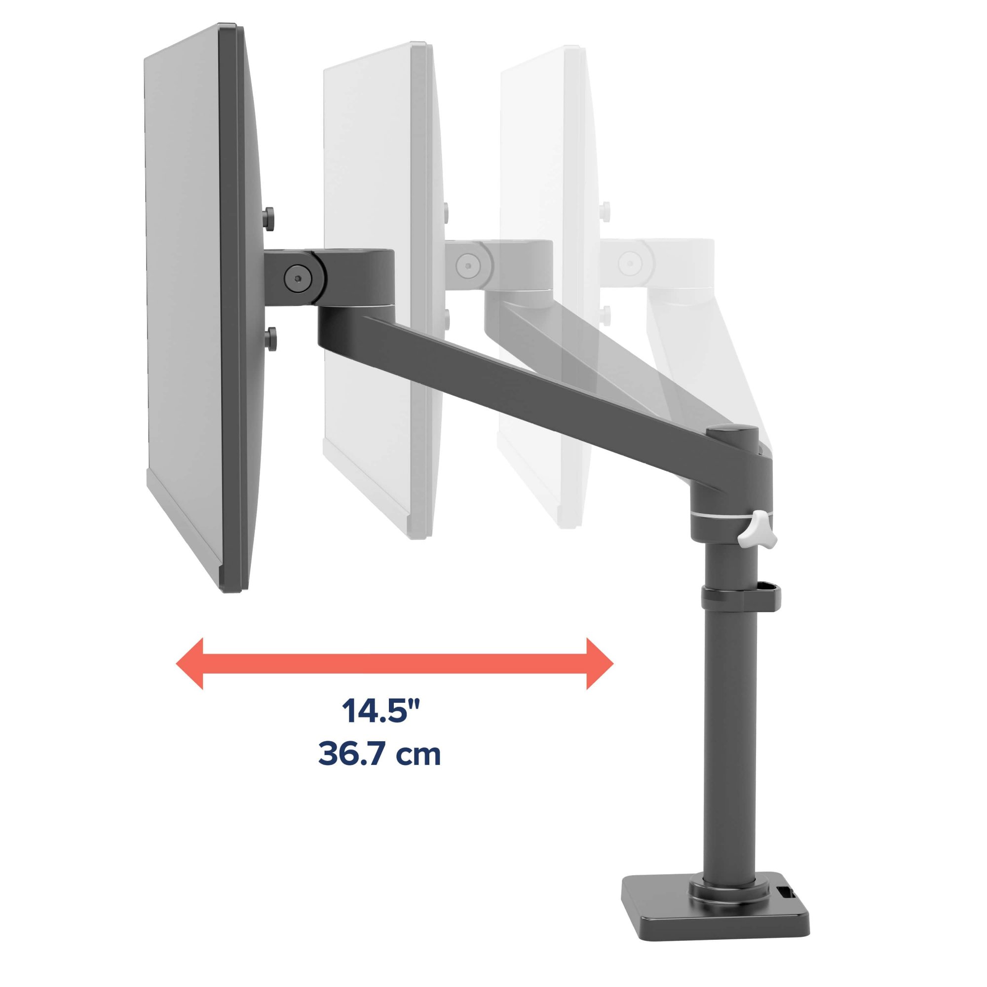 Ergotron 45-669-224 NX Single Monitor Swing Arm Desk Mount