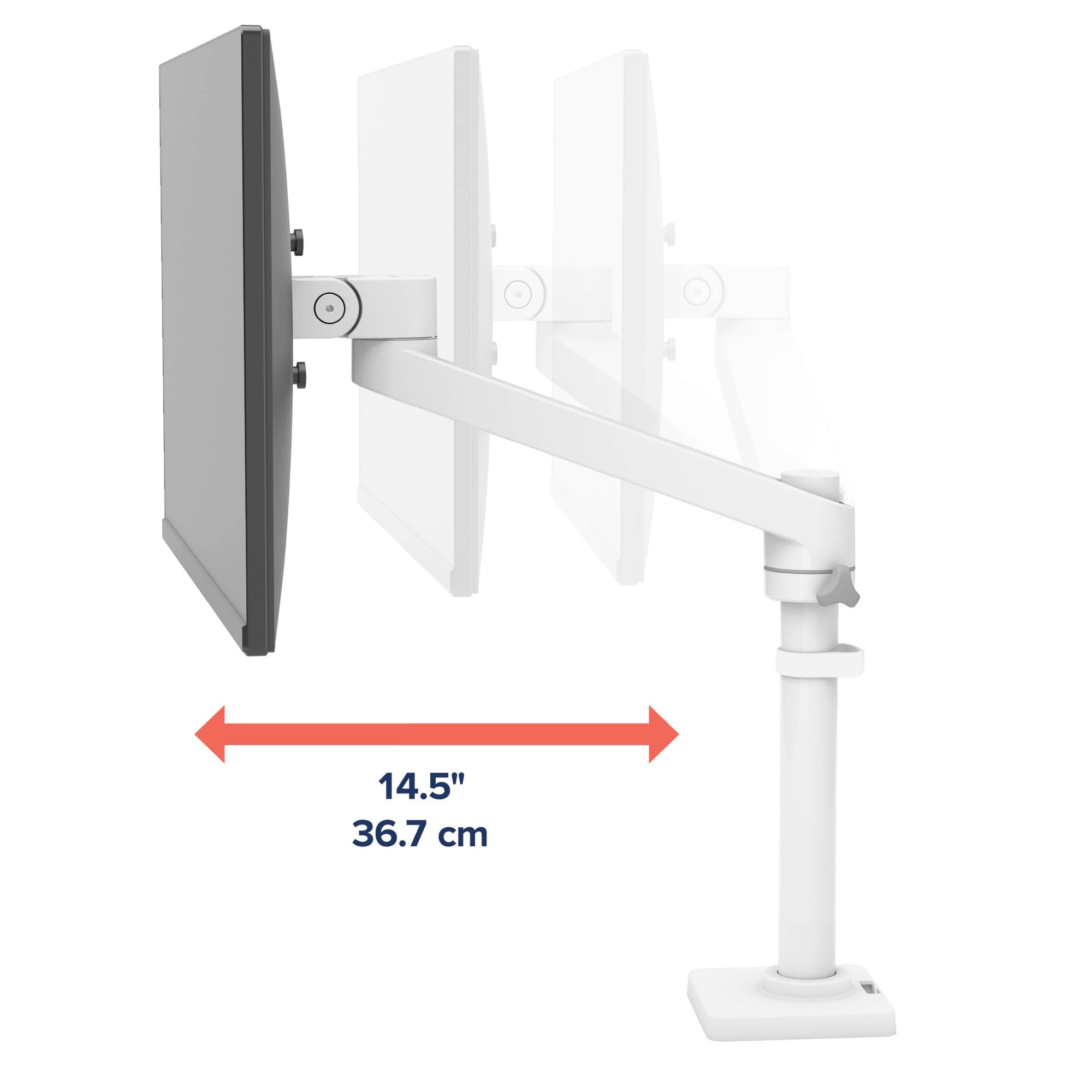 Ergotron 45-669-216 NX Swing Arm Single Monitor Desk Mount