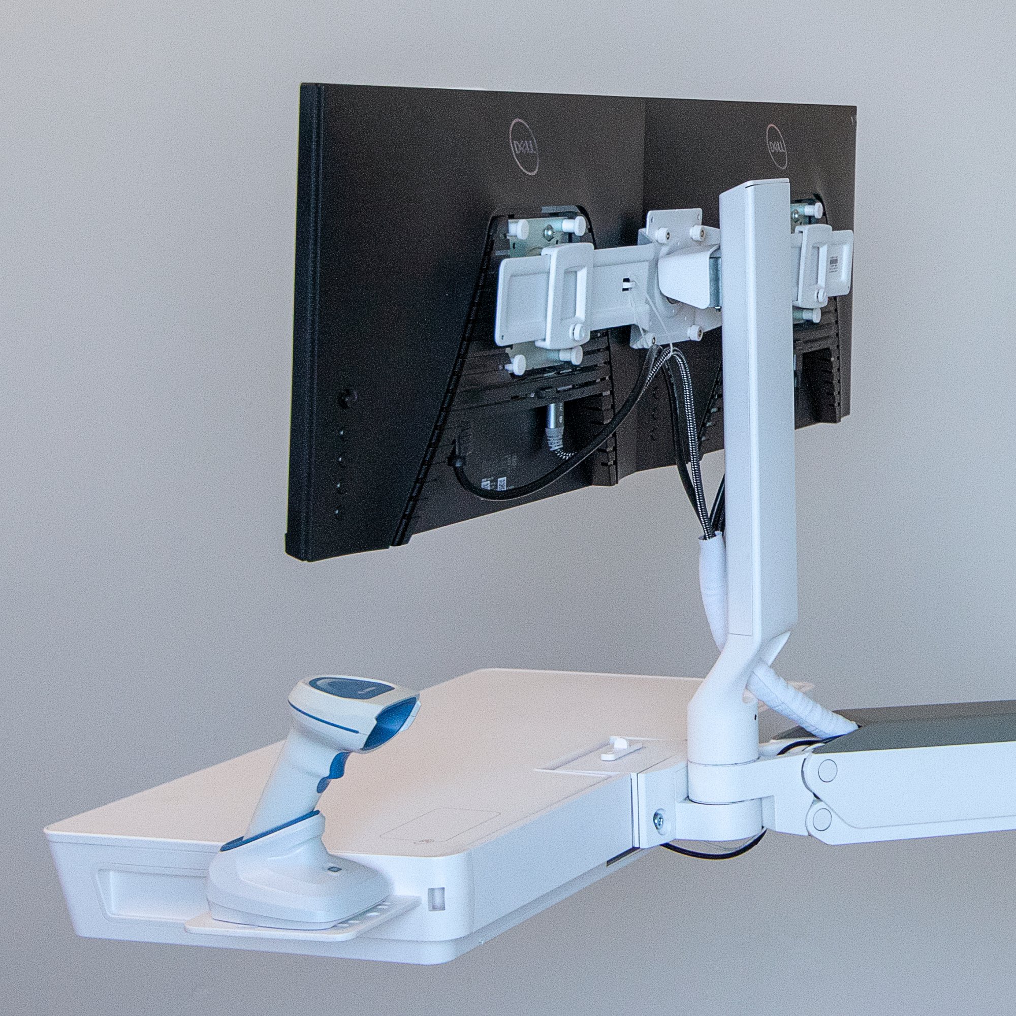 Ergotron CareFit Combo Dual-Monitor System with Worksurface