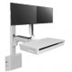 Ergotron CareFit Combo Dual-Monitor System with Worksurface