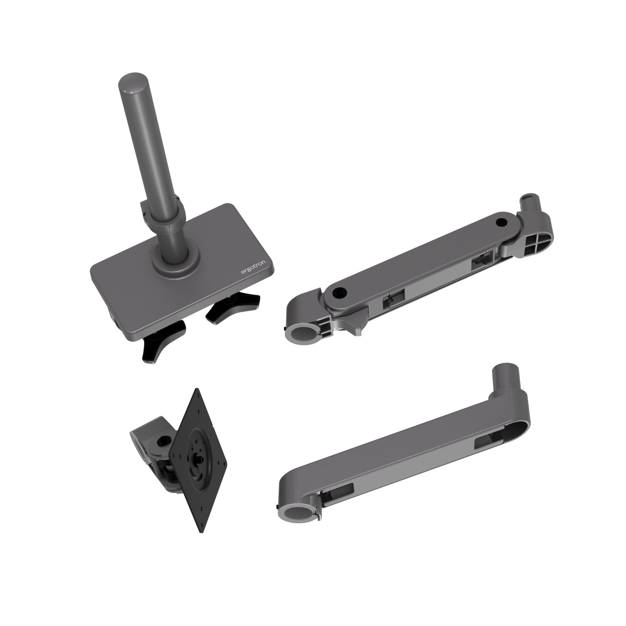 Ergotron 45-695-293 LX Pro Desk Mount Articulating Monitor Arm, Tall Pole (grey)