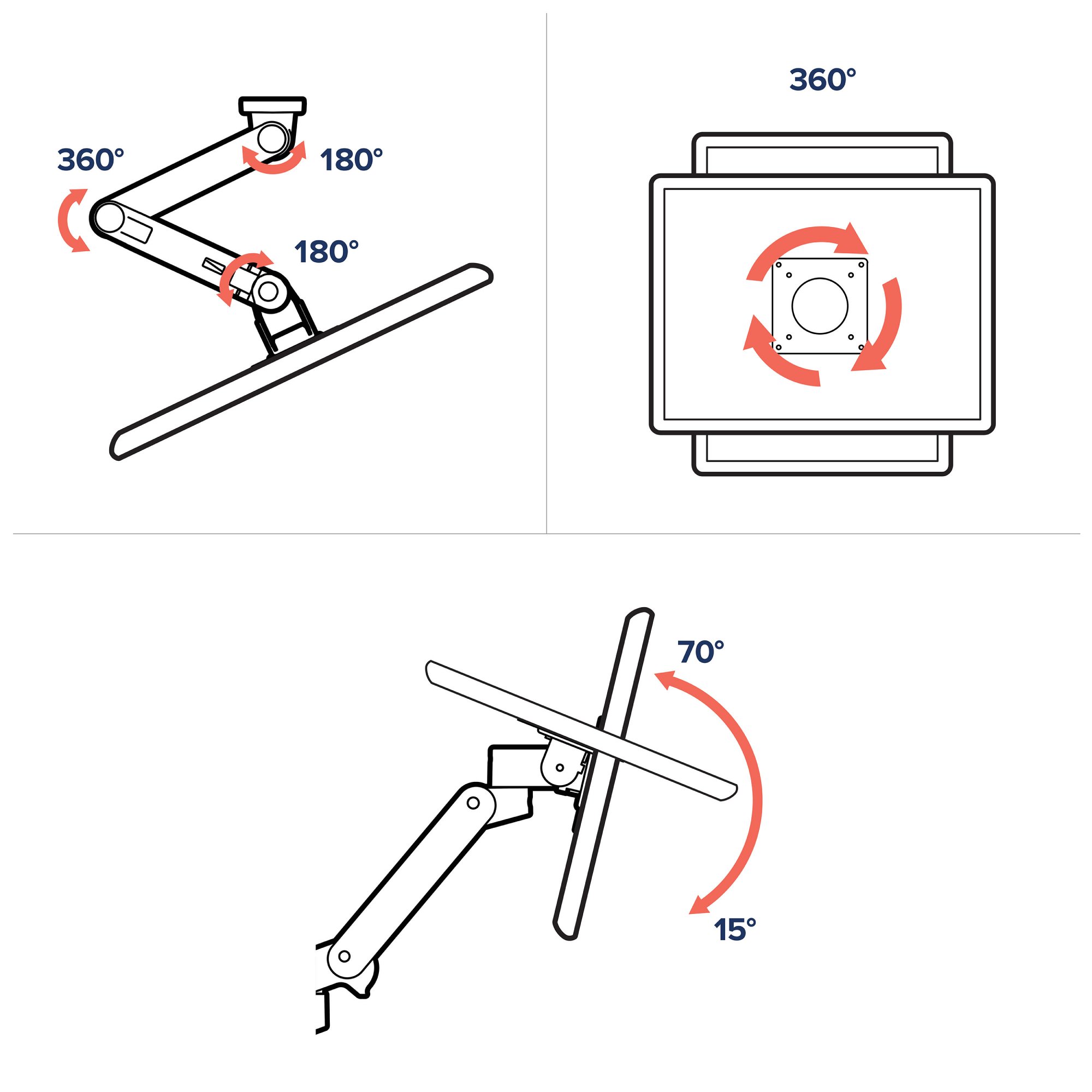Ergotron 45-683-290 LX Pro Single Monitor Arm Wall Mount (white)