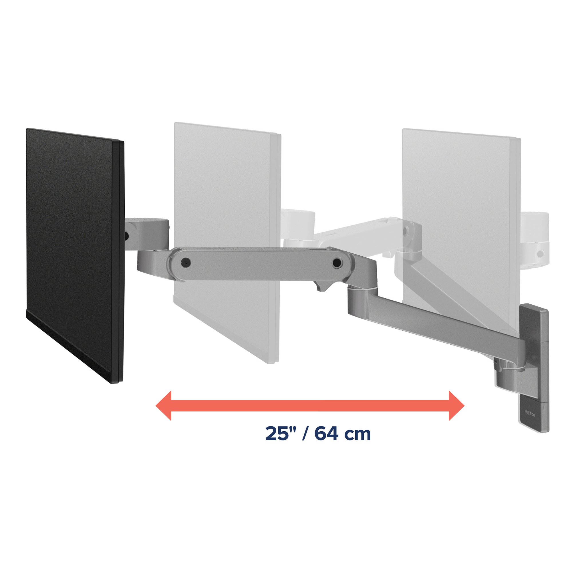 Ergotron 45-683-293 LX Pro Single Monitor Arm Wall Mount (grey)