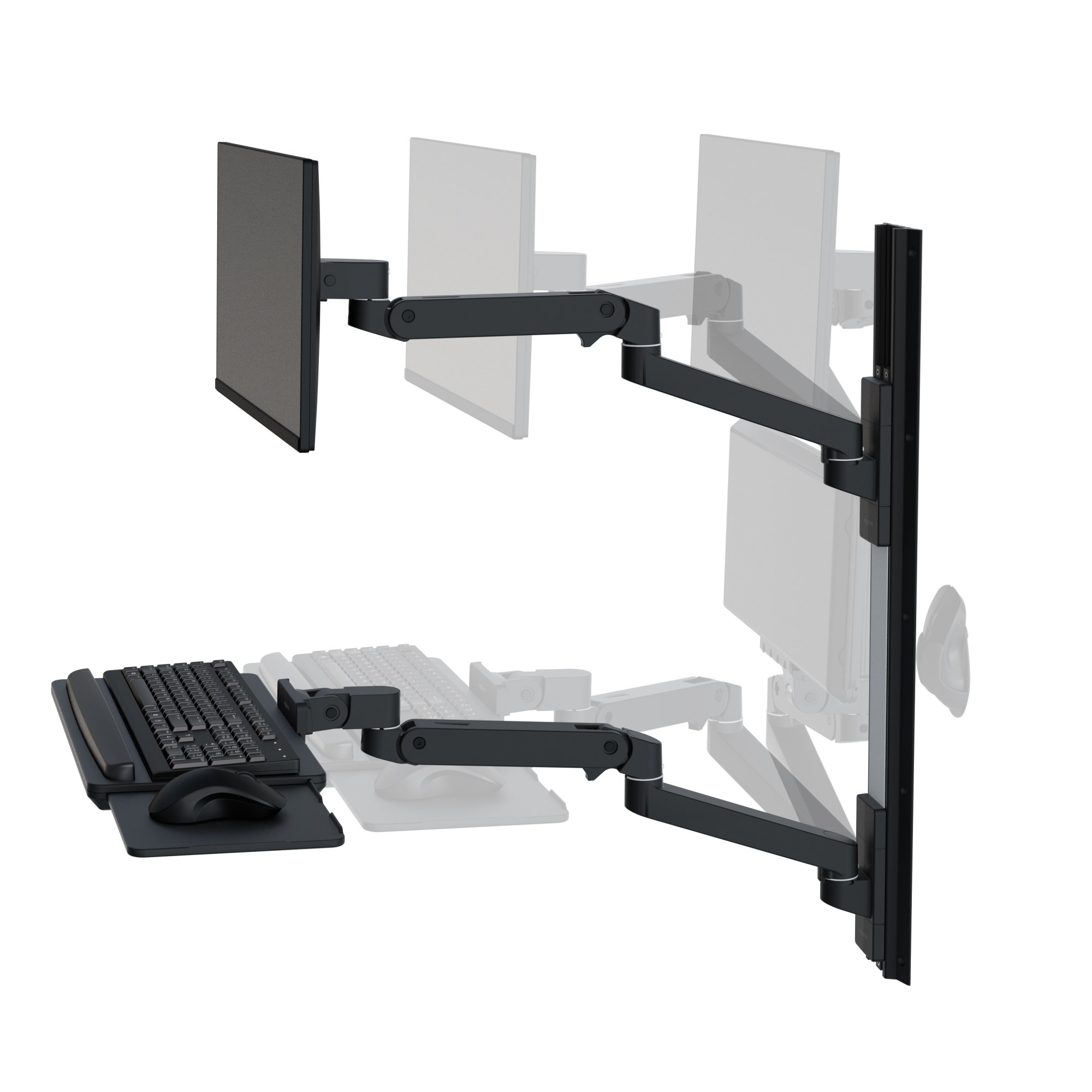 Ergotron 45-696-292 LX Pro Wall Mounted Computer Workstation (black)