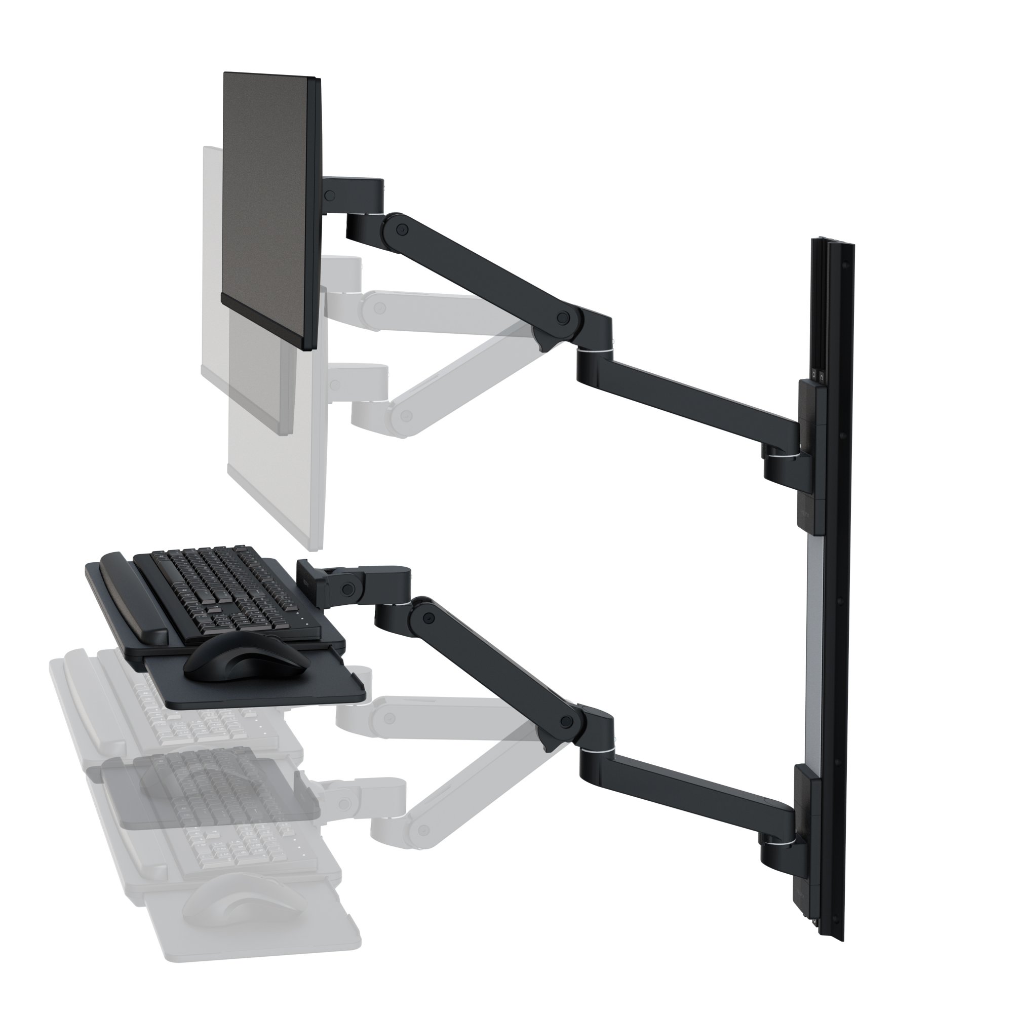 Ergotron 45-696-292 LX Pro Wall Mounted Computer Workstation (black)