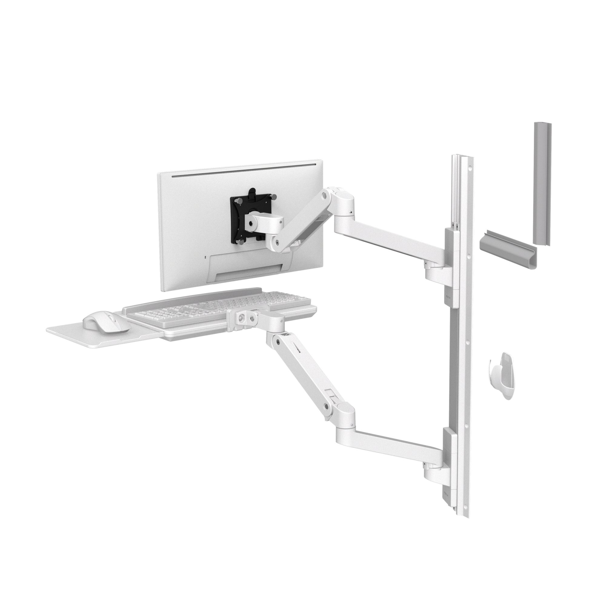 Ergotron 45-696-290 LX Pro Wall Mounted Computer Workstation (white)