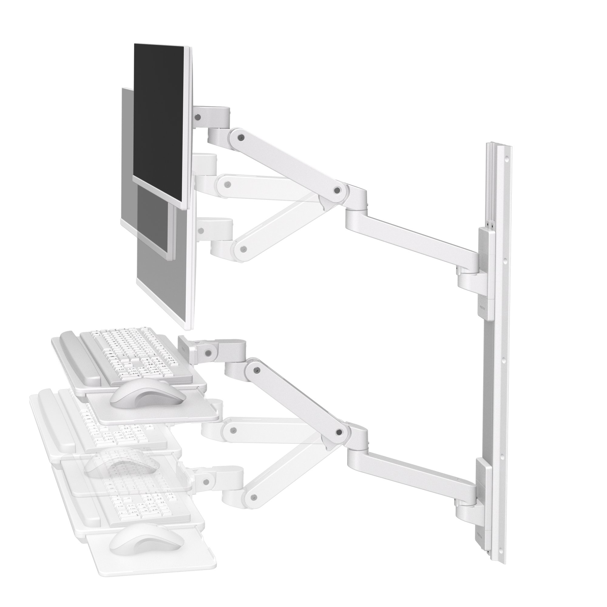 Ergotron 45-696-290 LX Pro Wall Mounted Computer Workstation (white)