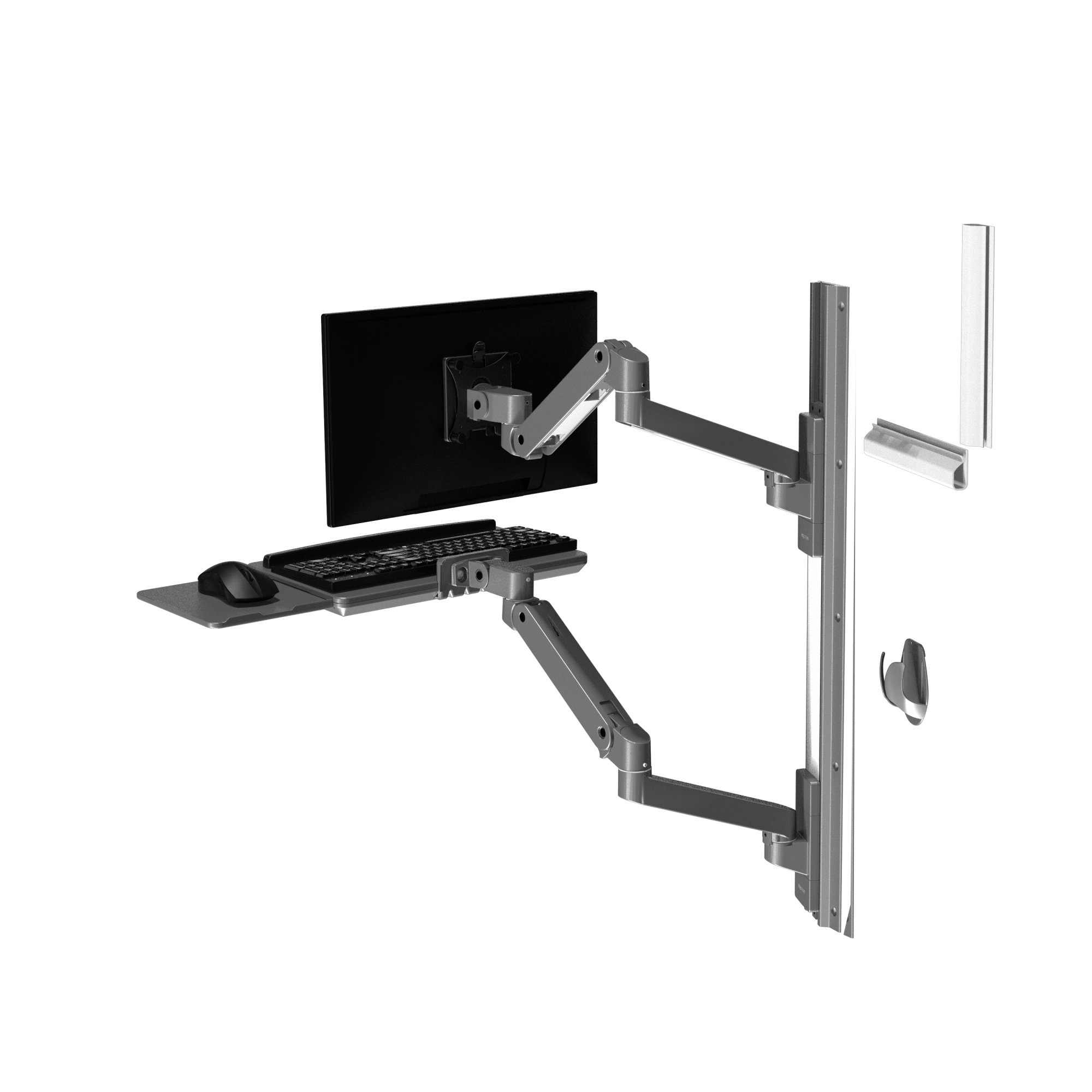 Ergotron 45-696-293 LX Pro Wall Mounted Computer Workstation (grey)