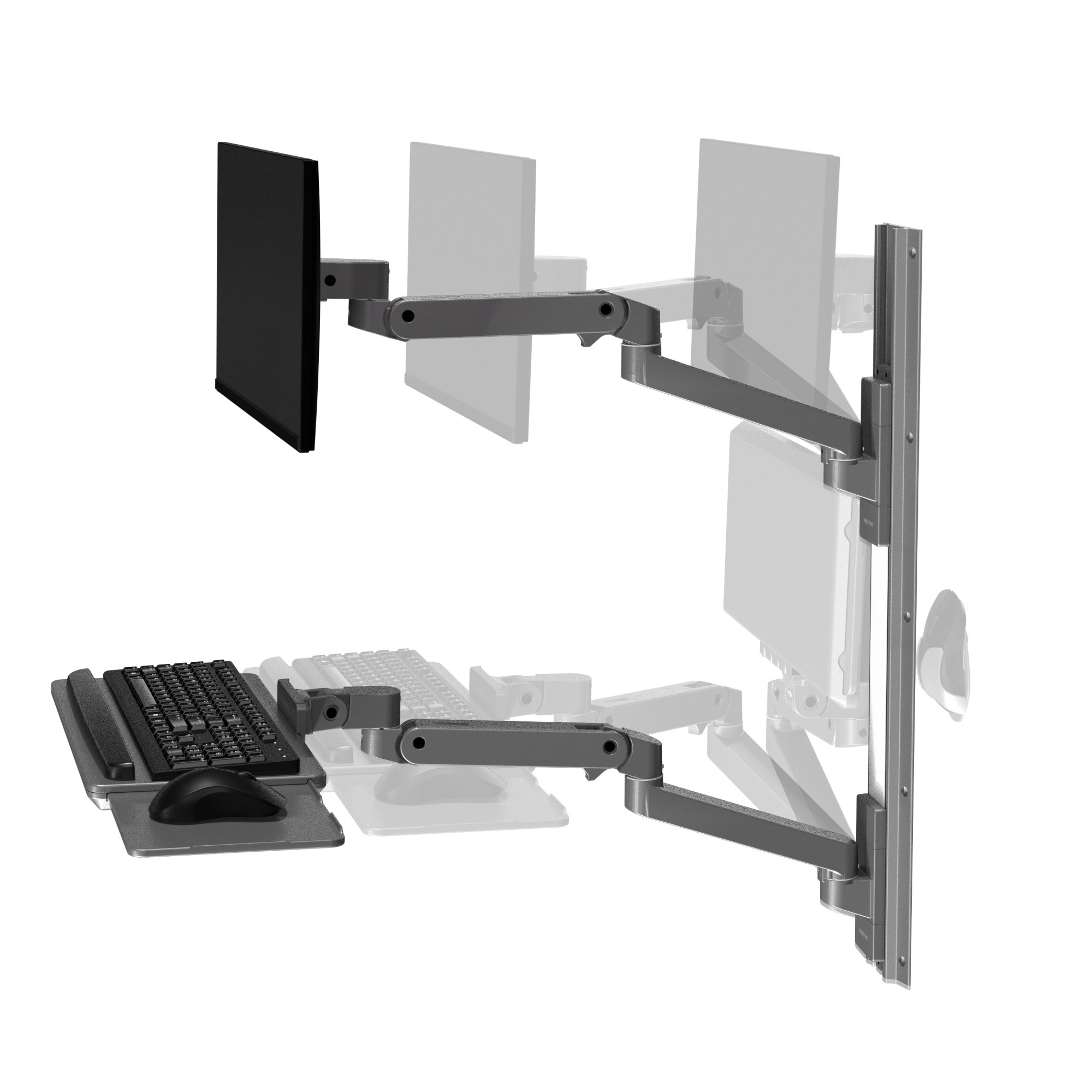 Ergotron 45-696-293 LX Pro Wall Mounted Computer Workstation (grey)