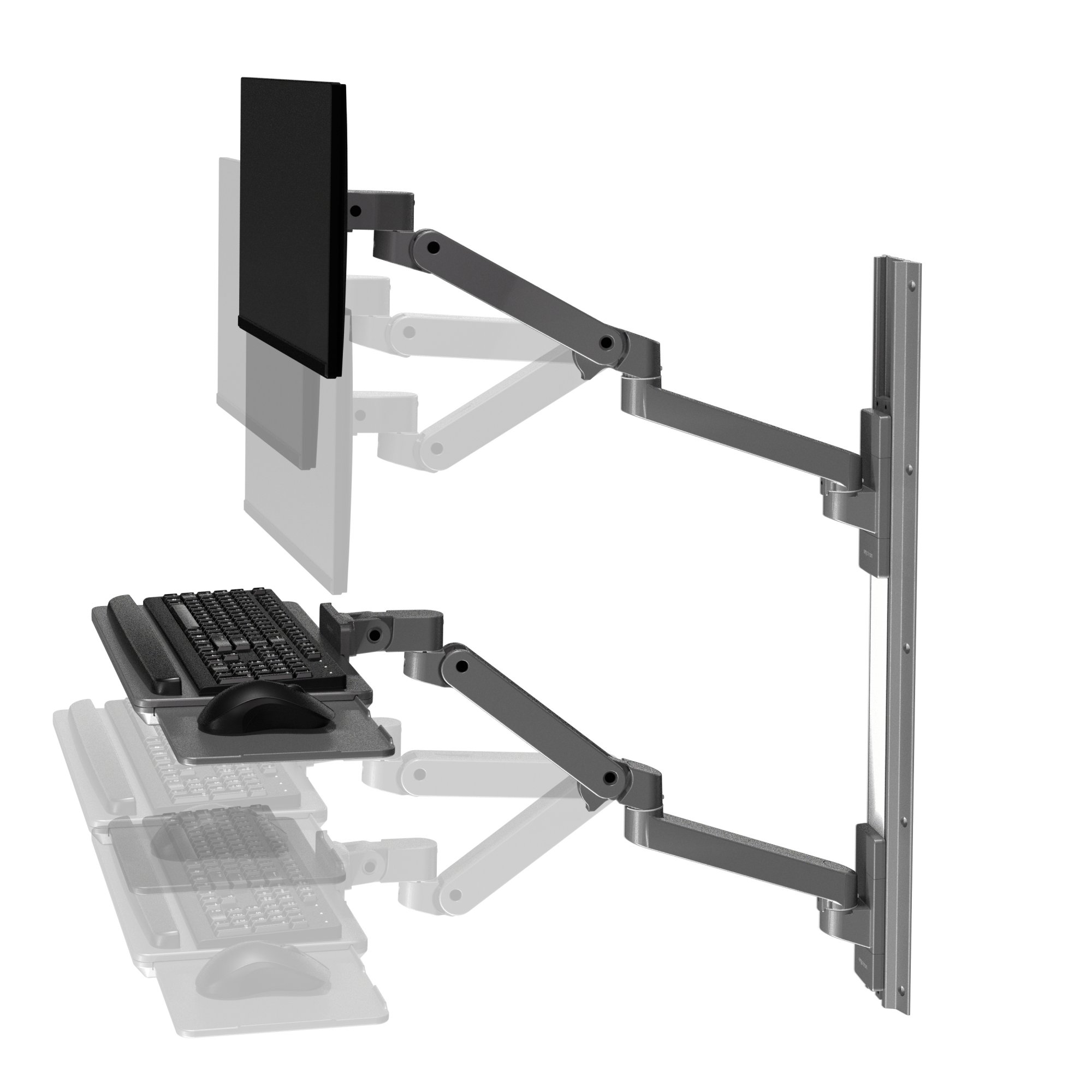 Ergotron 45-696-293 LX Pro Wall Mounted Computer Workstation (grey)