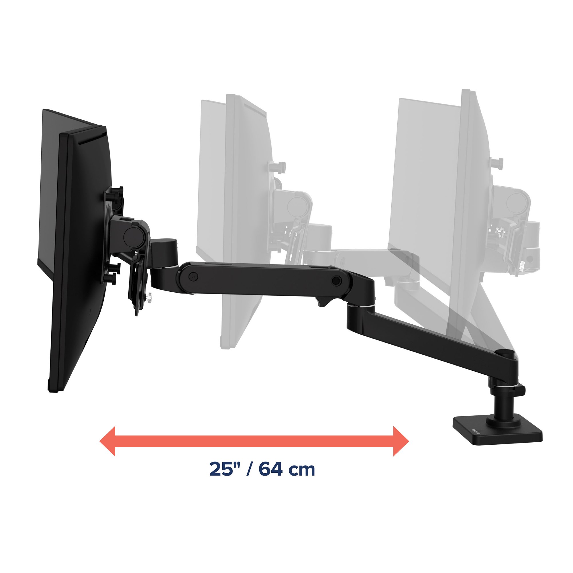 Ergotron 45-684-292 LX Pro Desk Mount Dual Monitor Direct Arm (black)
