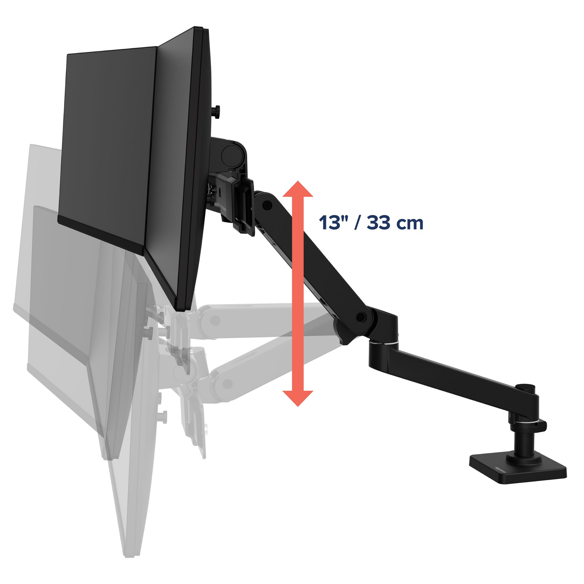 Ergotron 45-684-292 LX Pro Desk Mount Dual Monitor Direct Arm (black)