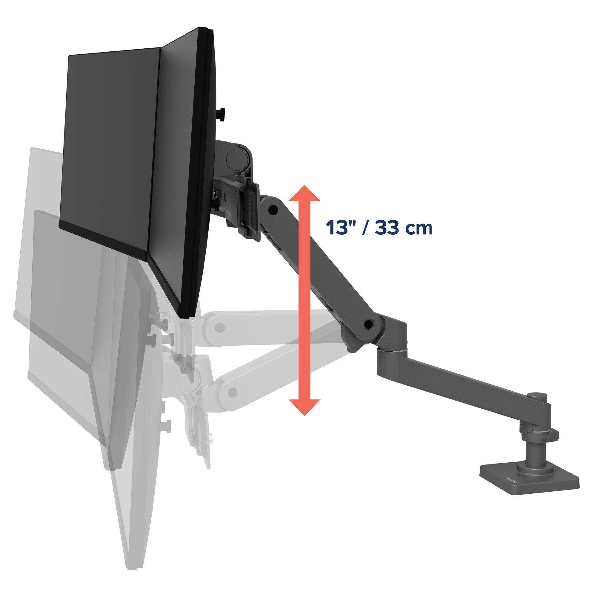 Ergotron 45-684-293 LX Pro Desk Mount Dual Monitor Direct Arm (grey)