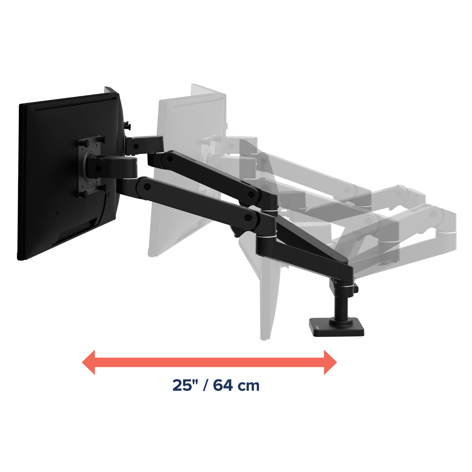 Ergotron 45-686-292 LX Pro Dual Monitor Side-by-Side Arm (black)