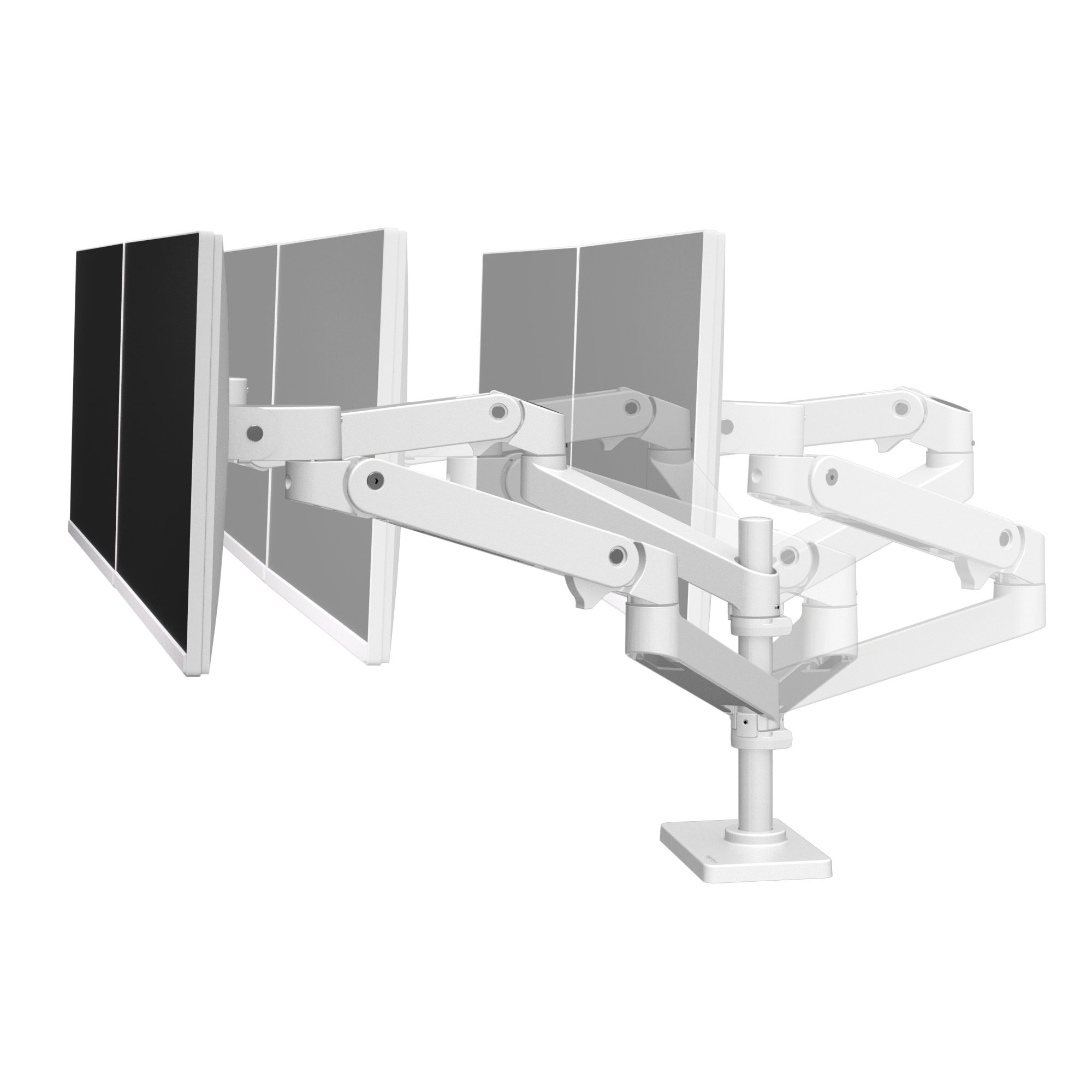 Ergotron 45-690-290 LX Pro Dual Monitor Desk Mount Stacking Arm (white)