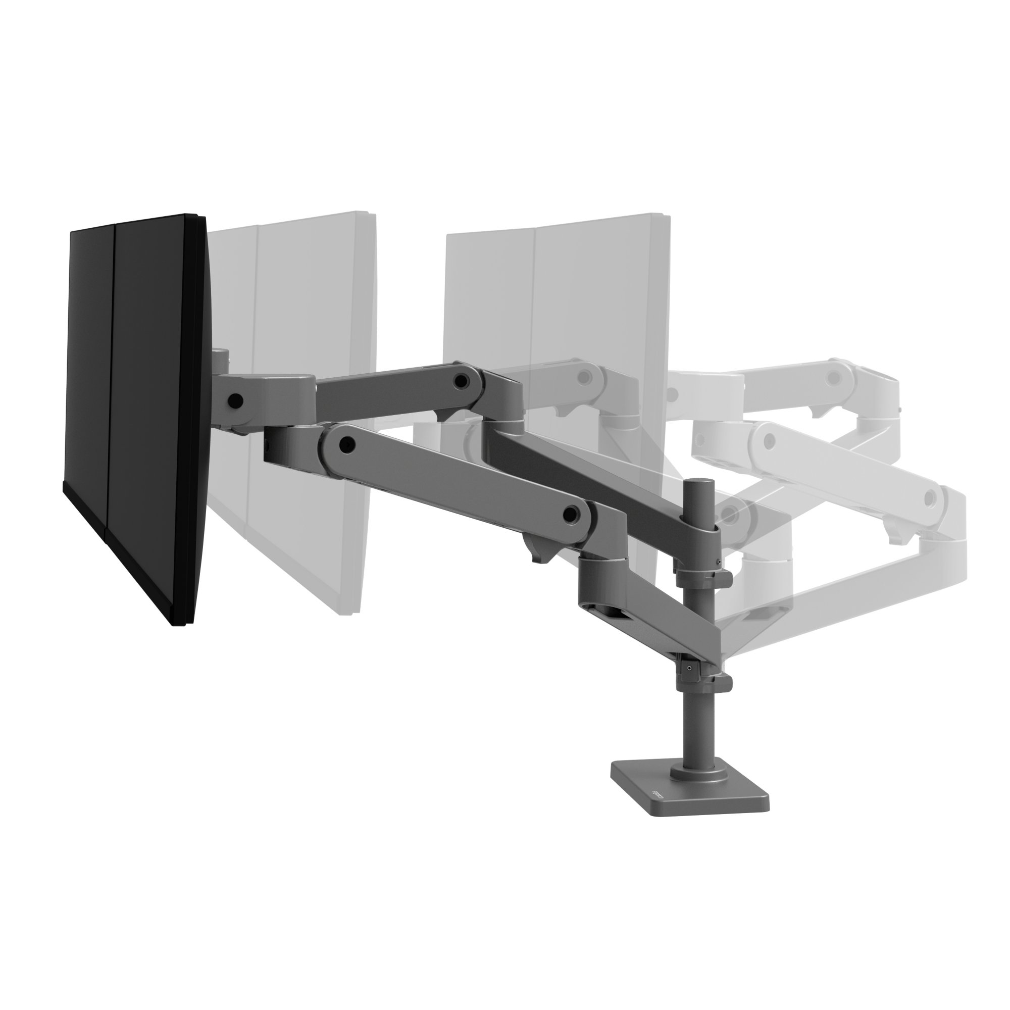 Ergotron 45-690-293 LX Pro Dual Monitor Desk Mount Stacking Arm (grey)