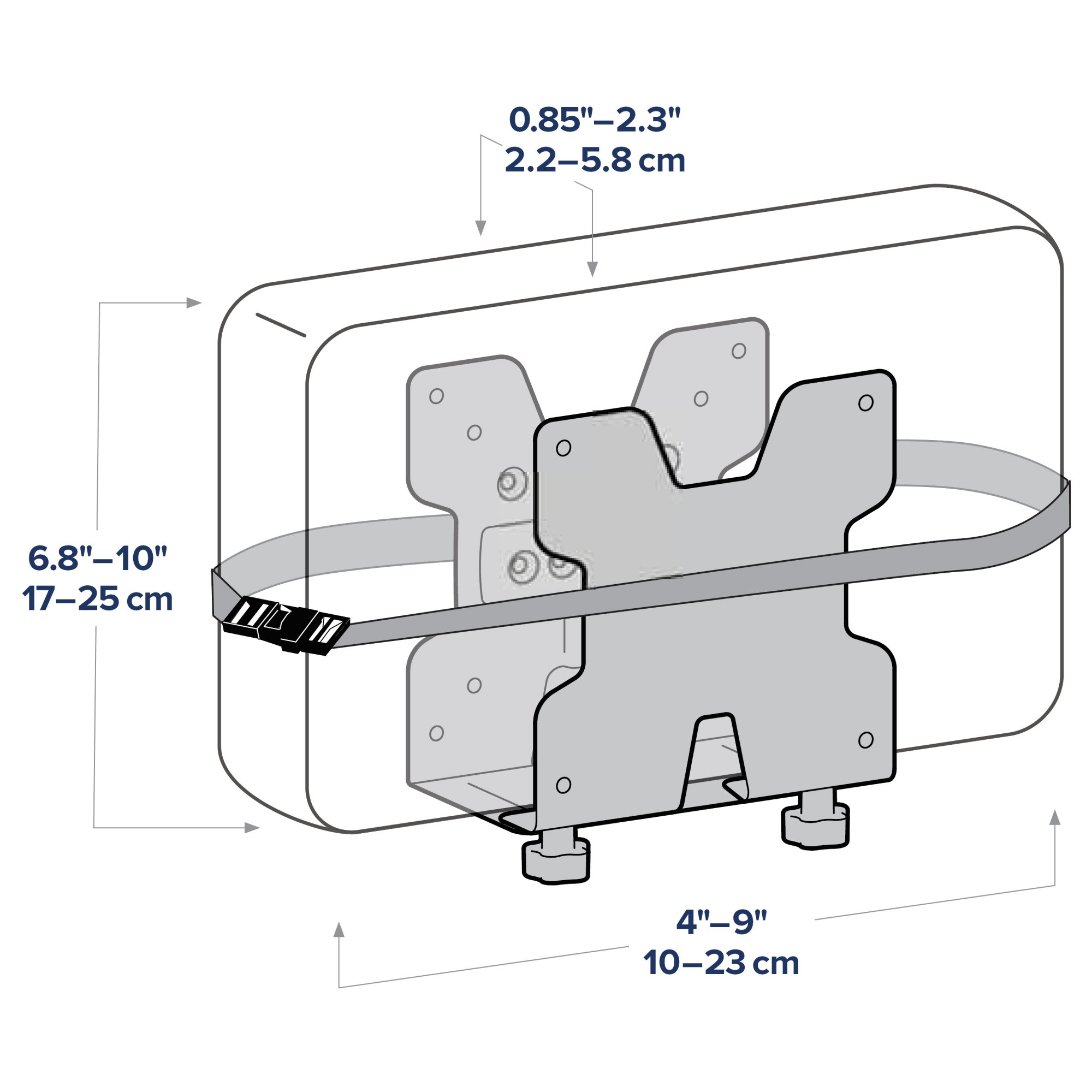 Ergotron 98-721-292 Mini PC Mount with Wall Track Black