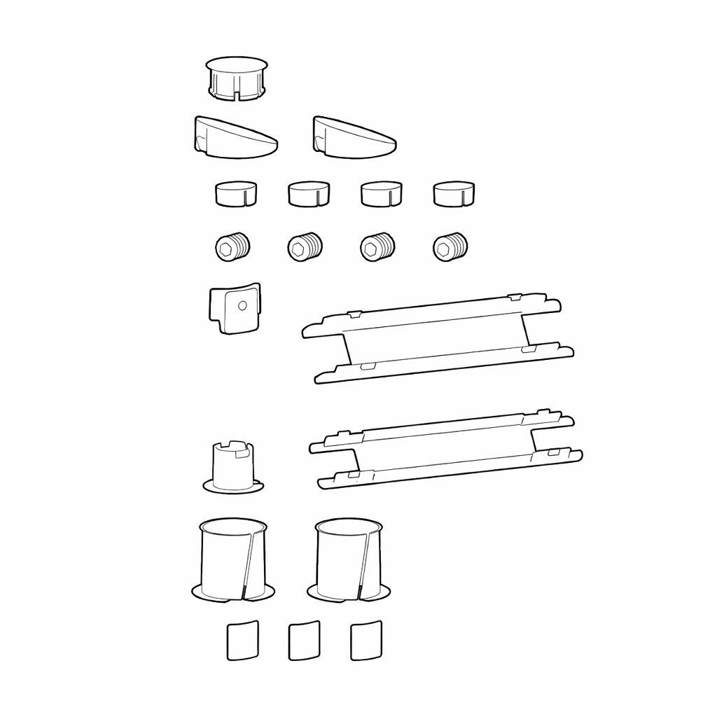 Ergotron 98-743-632 LX Pro Spare Parts Kit for Desk Arms (black)