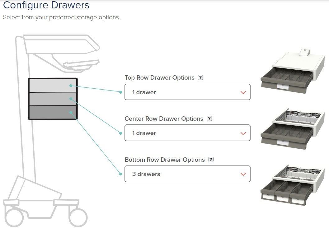 5 Drawers (Tier 3 Std 1x1x3) - M111-1101-111302-1-1
