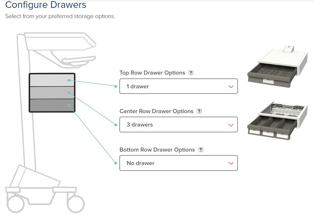4 Drawers (Tier 2 Std 1x3) - M111-1101-113002-1-1