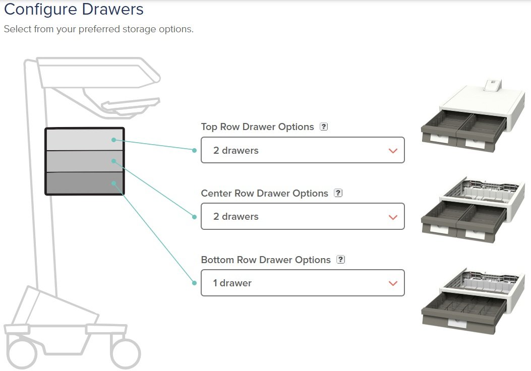 5 Drawers (Tier 3 Std 2x2x1) - M111-1101-122102-1-1