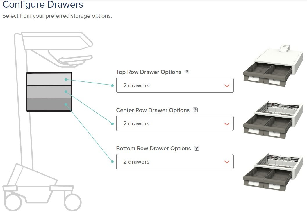 6 Drawers (Tier 3 Std 2x2x2) - M111-1101-122202-1-1