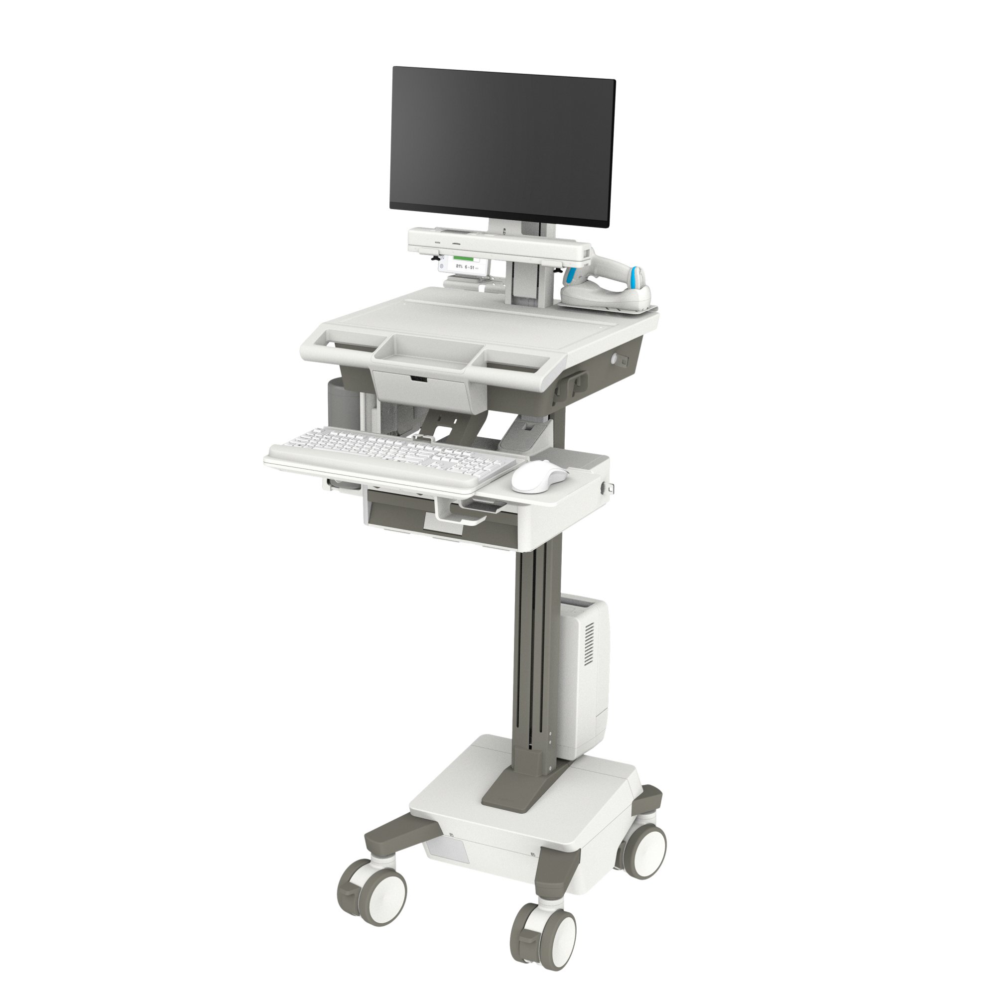 Ergotron M011-0101-100000-1-0 Mosaic LCD Cart, Non-powered, No Drawer