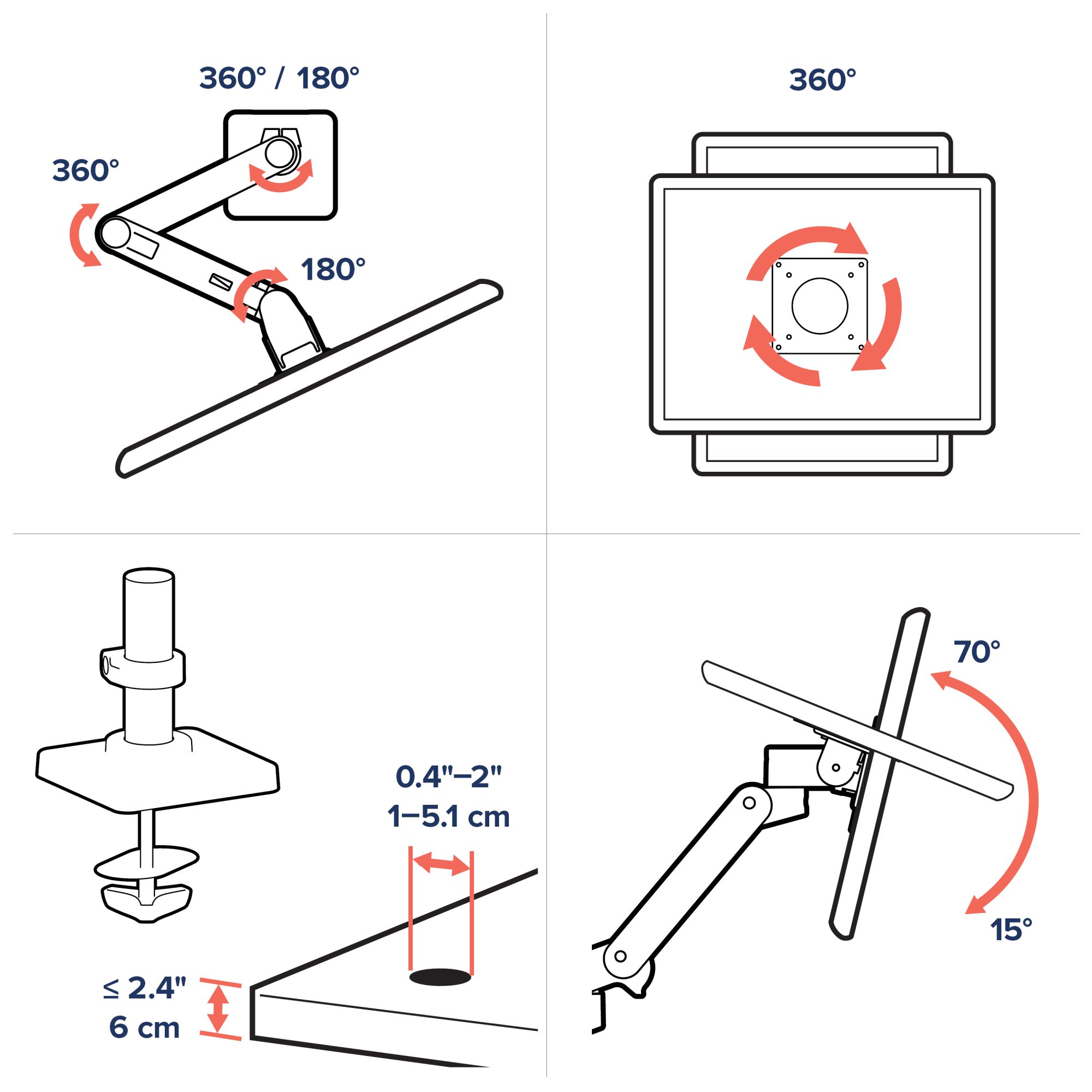Ergotron 45-708-292 LX Pro Grommet Mount Desk Monitor Arm (black) BACK ORDER TILL AUGUST 2026, SUBJECT TO CHANGE