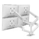 Ergotron LX Pro Desk Mount Quad Monitor Arm Bundle (white)