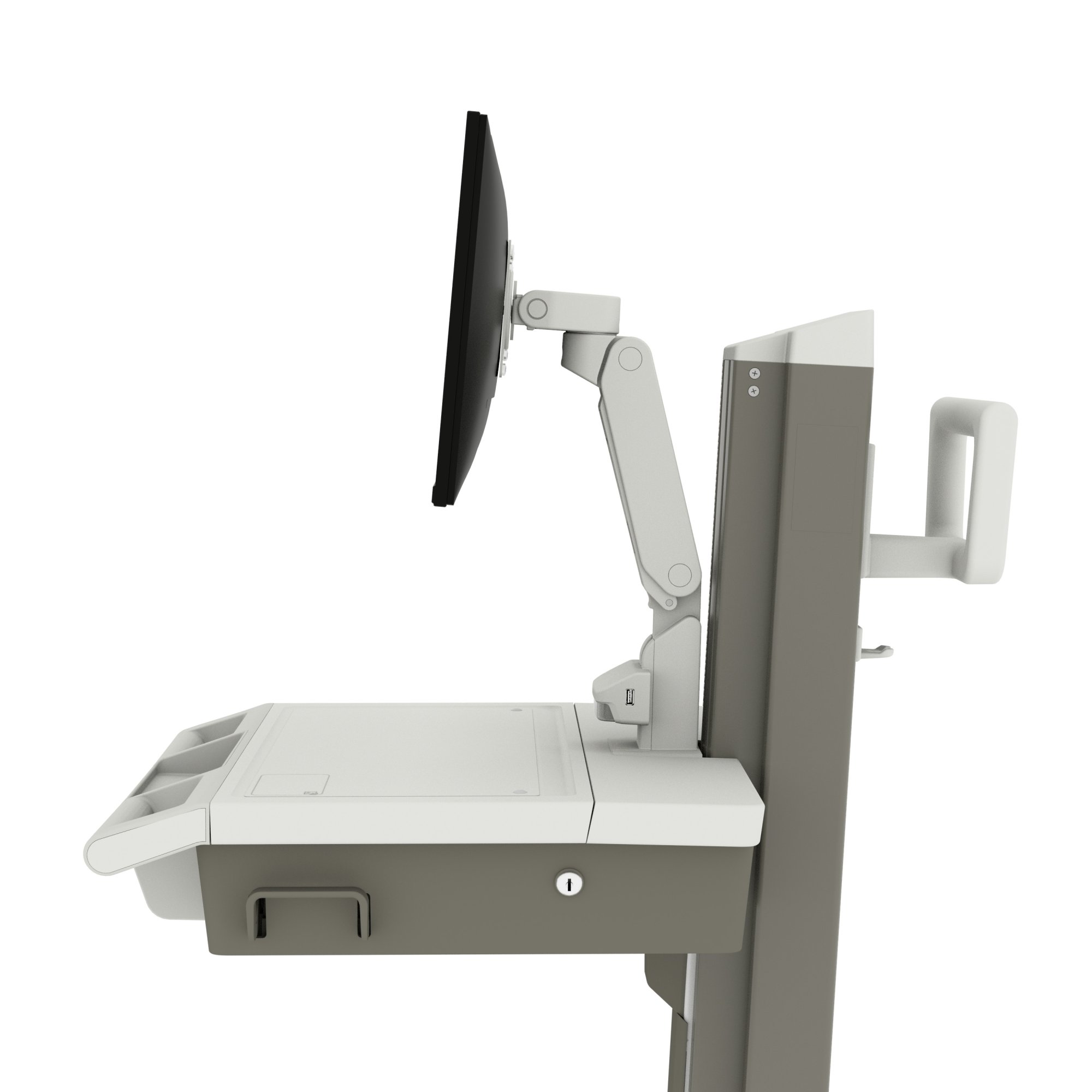 Ergotron M131-1101-100000-1-1 Mosaic LCD Cart with Flex Arm, AC Power