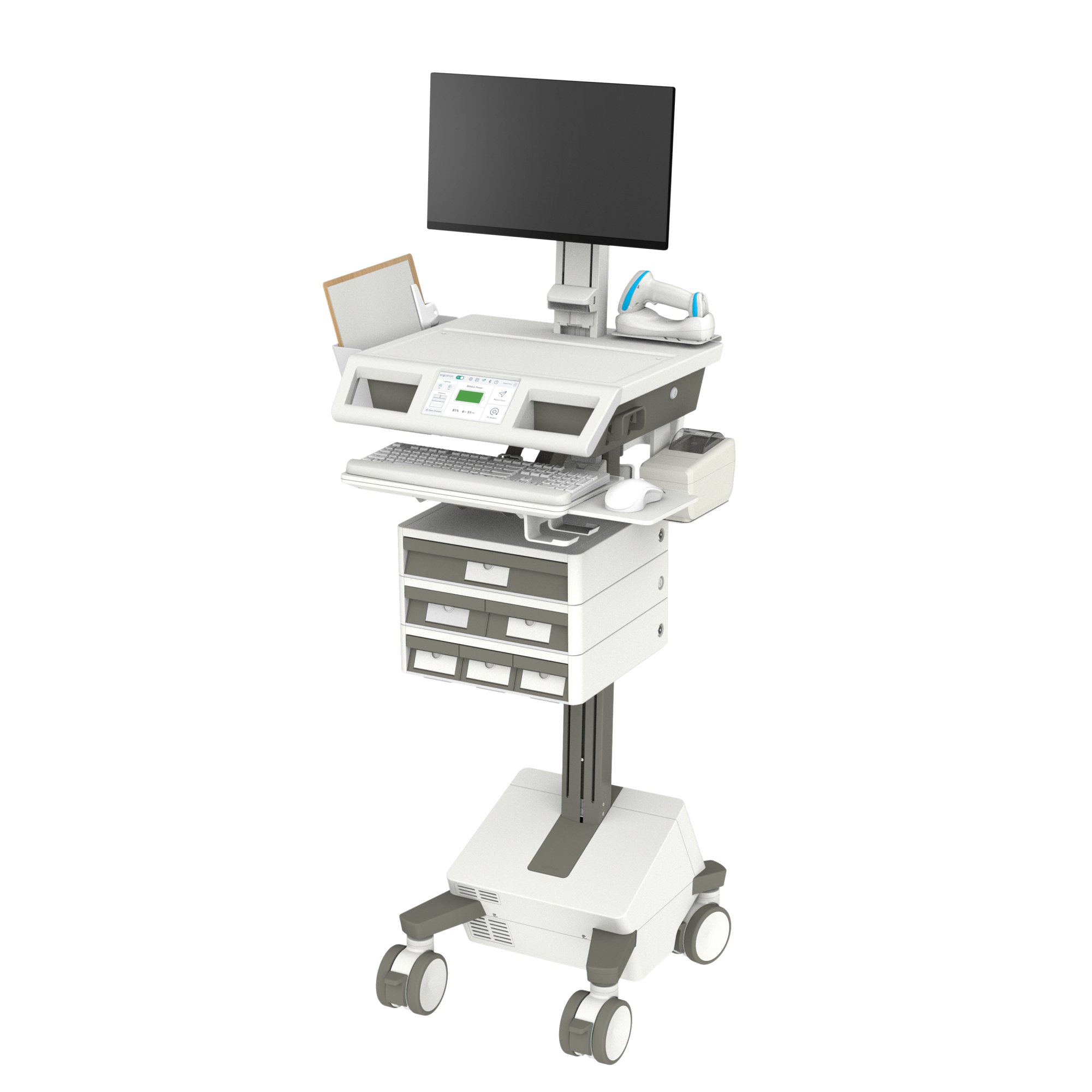 Ergotron M131-1101-100000-1-1 Mosaic LCD Cart with Flex Arm, AC Power