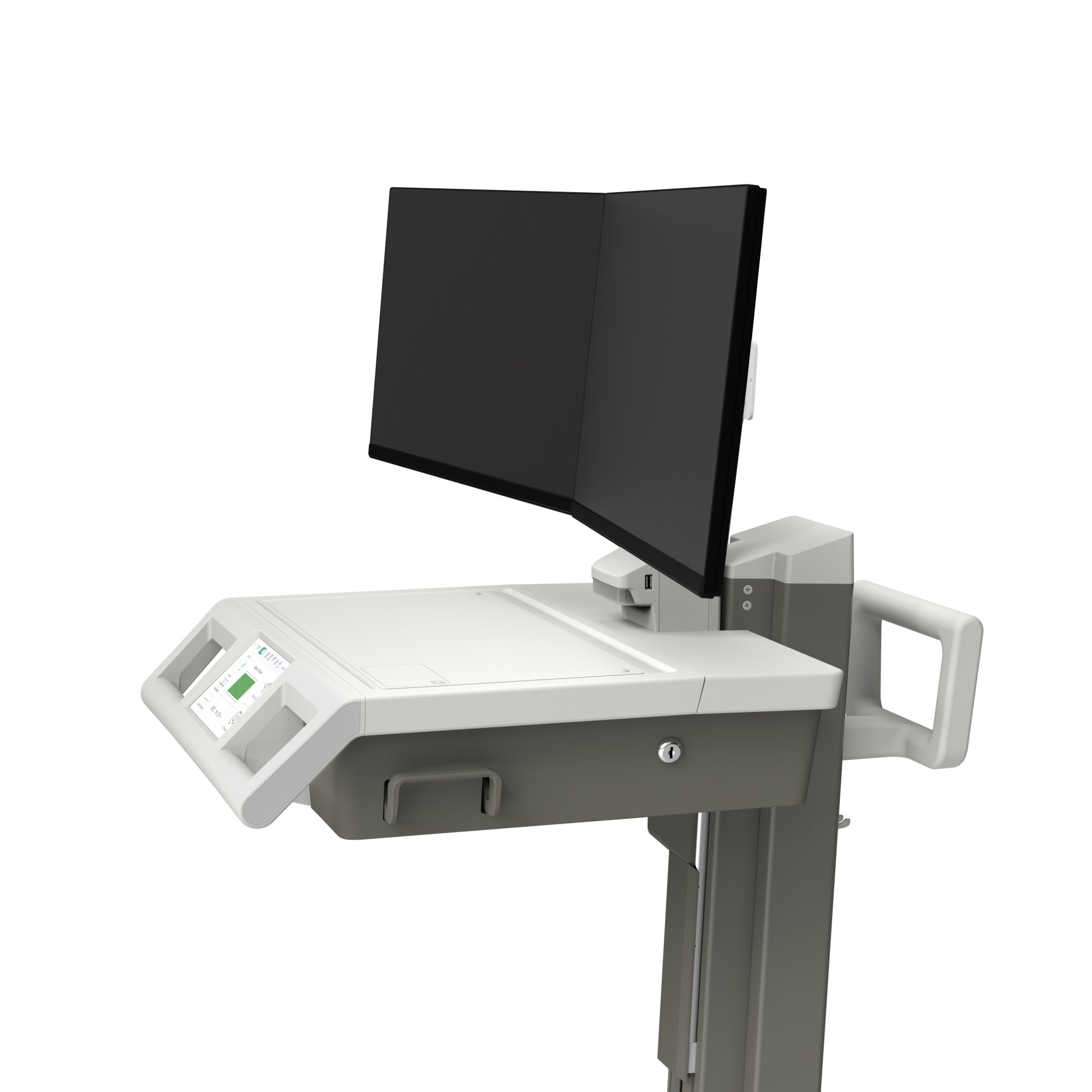Ergotron M161-1101-100000-1-1 Mosaic Dual Side-by-Side Cart, AC Power