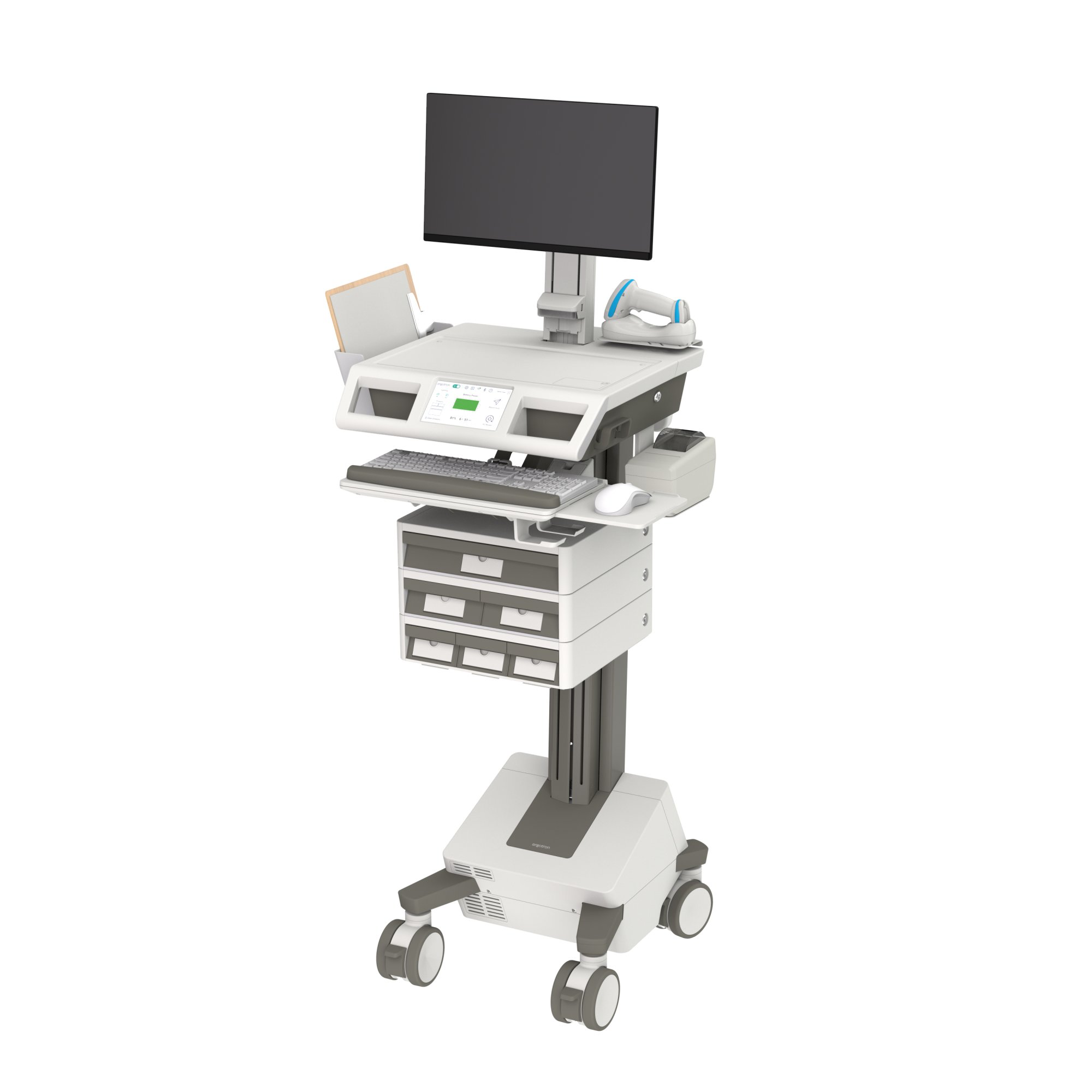 Ergotron M241-1101-100000-1-1 Mosaic LCD Cart with HD Riser, DC Power